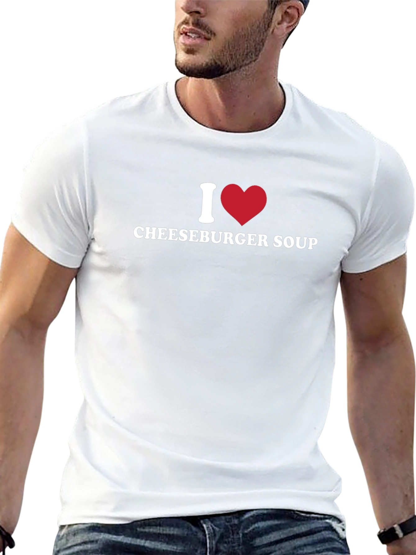 I Heart Cheeseburger Soup Black T-Shirt