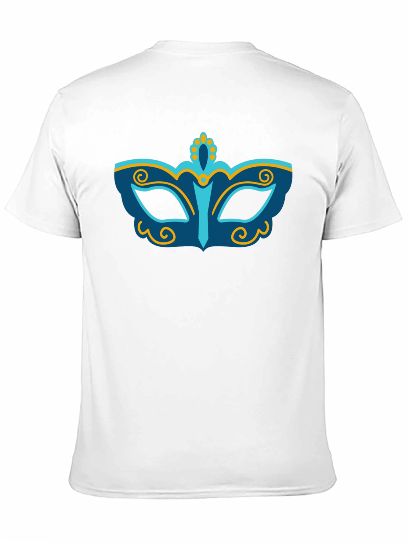 Mardi Gras Mask Graphic T-Shirt - Black