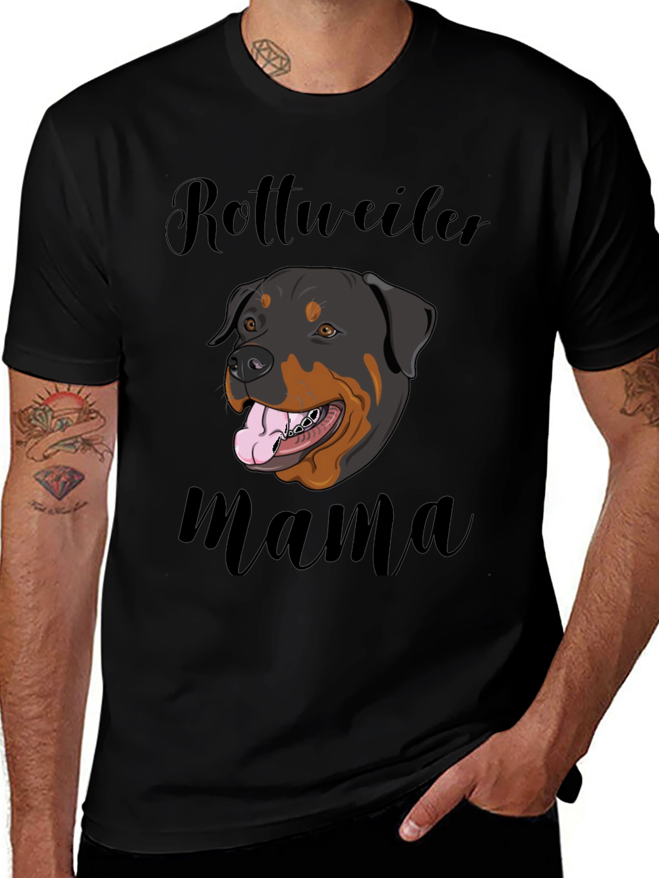 Rottweiler Mama Graphic Tee - Dog Lover Shirt