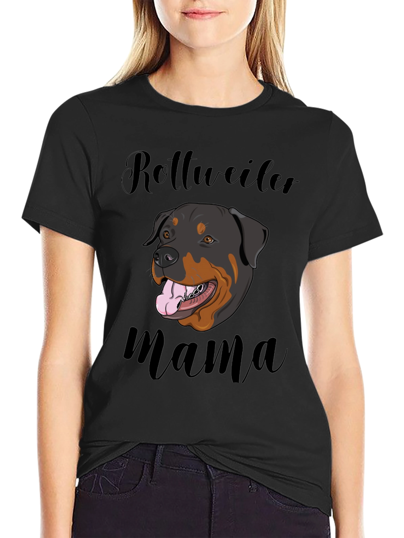 Rottweiler Mama Graphic Tee - Dog Lover Shirt