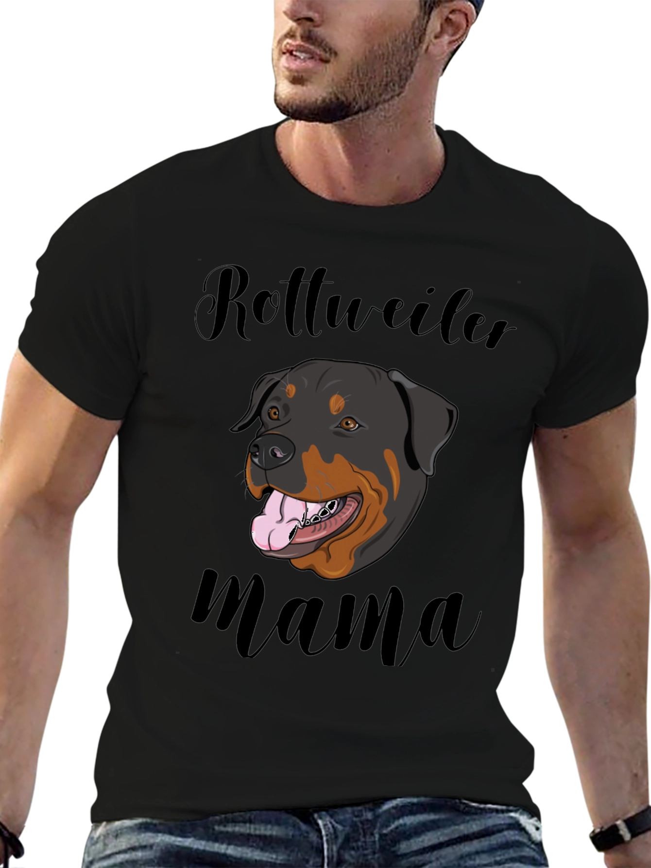 Rottweiler Mama Graphic Tee - Dog Lover Shirt