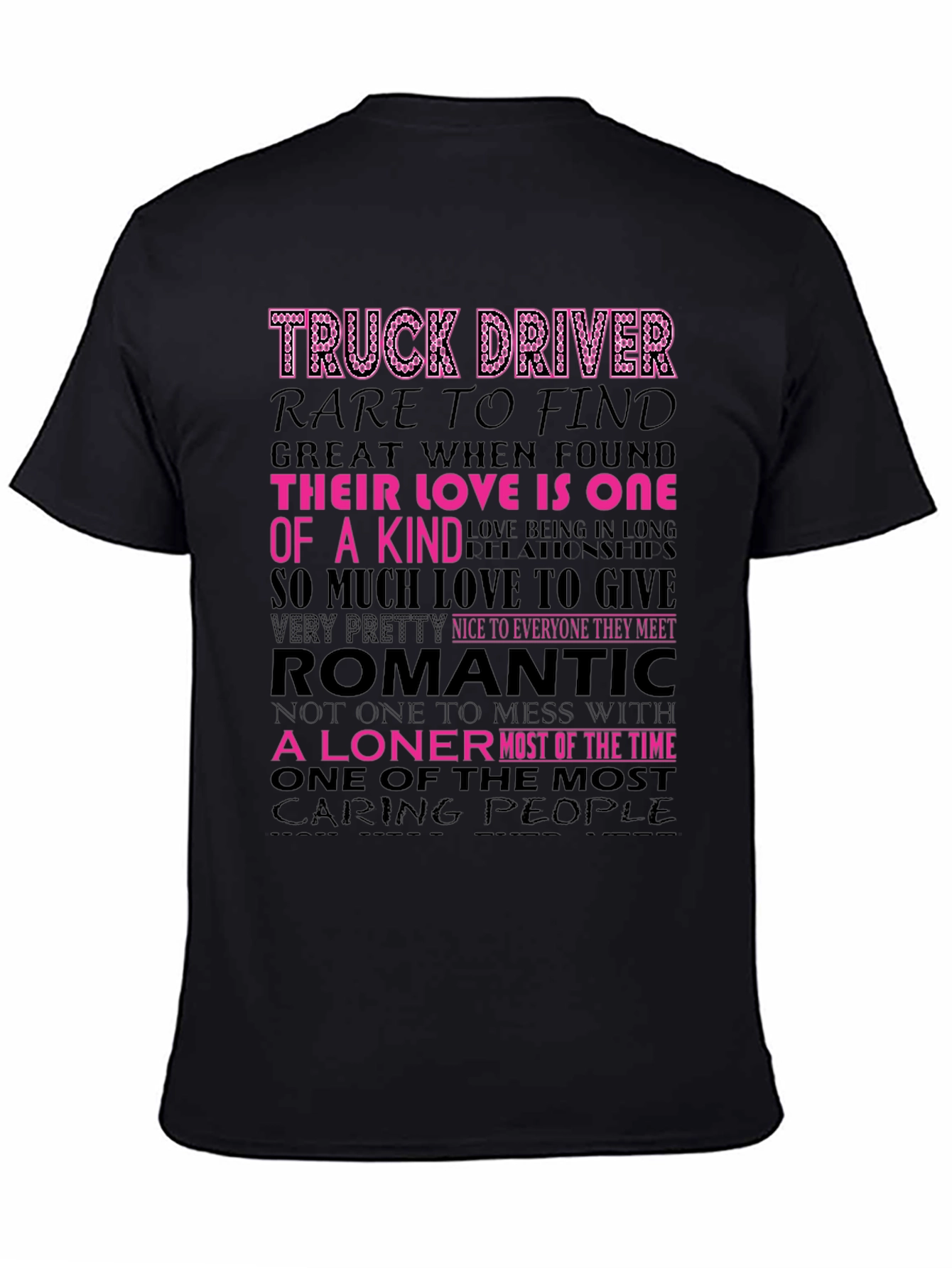 Truck Driver Graphic Tee - Romantic Loner Design