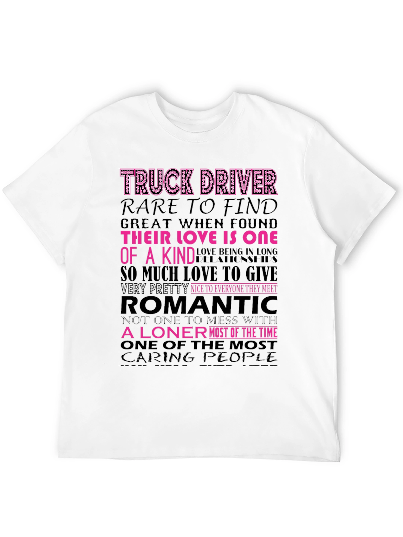Truck Driver Graphic Tee - Romantic Loner Design