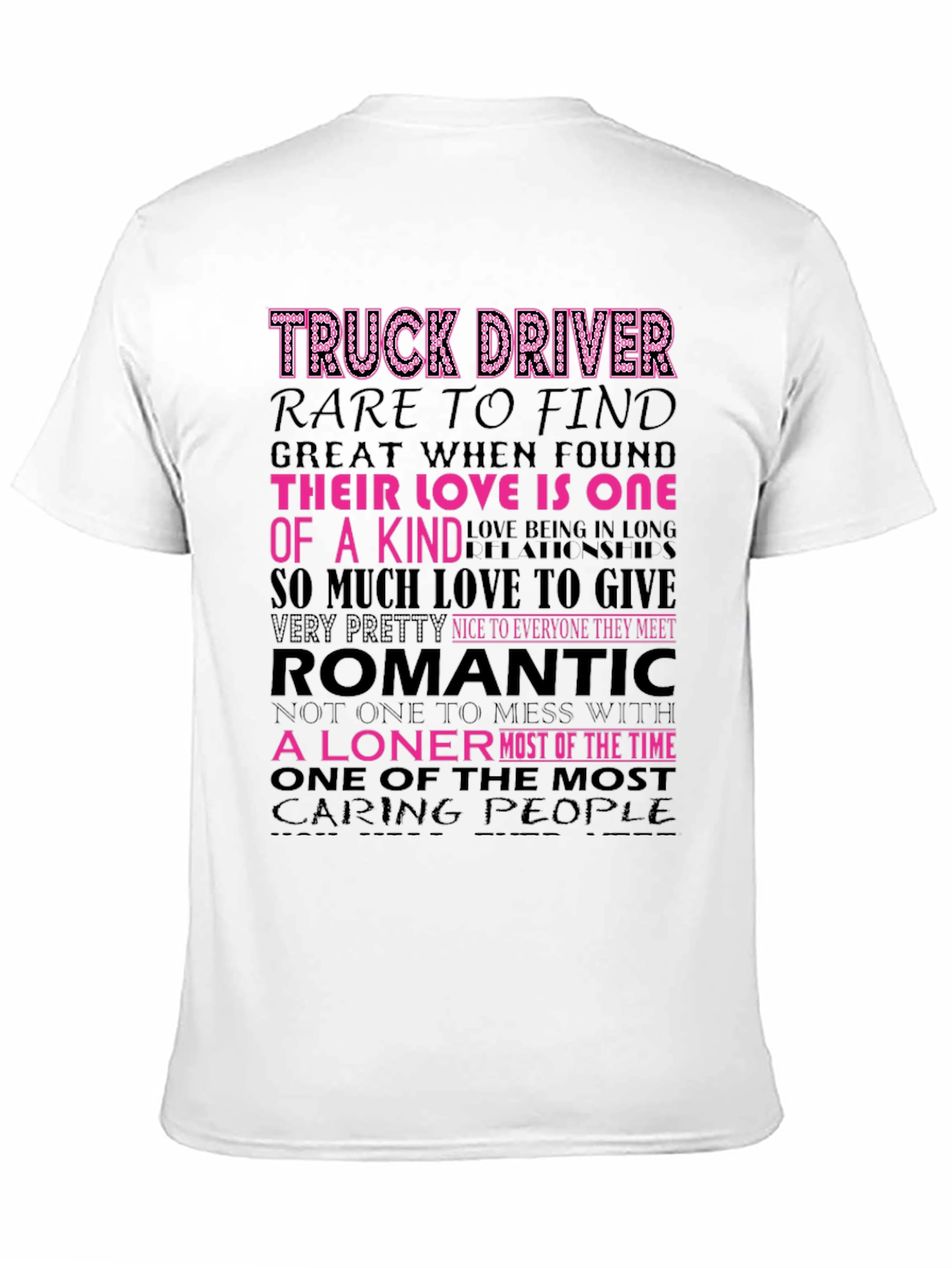 Truck Driver Graphic Tee - Romantic Loner Design
