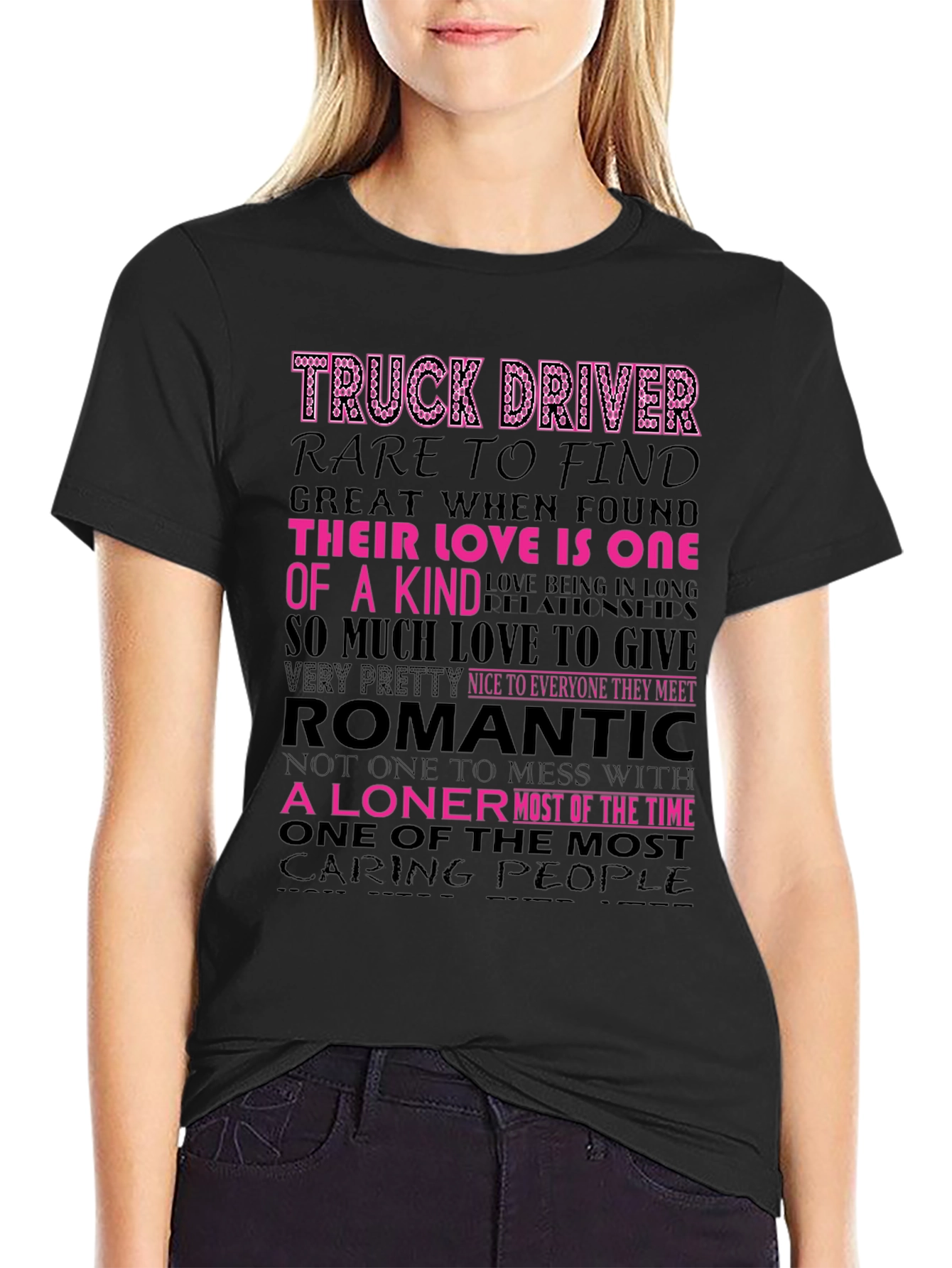 Truck Driver Graphic Tee - Romantic Loner Design