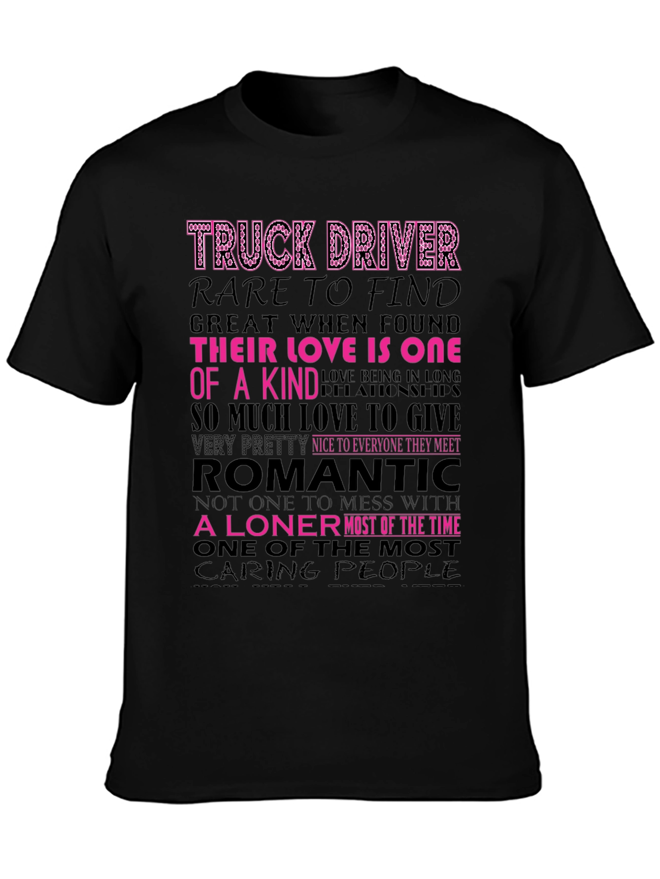 Truck Driver Graphic Tee - Romantic Loner Design