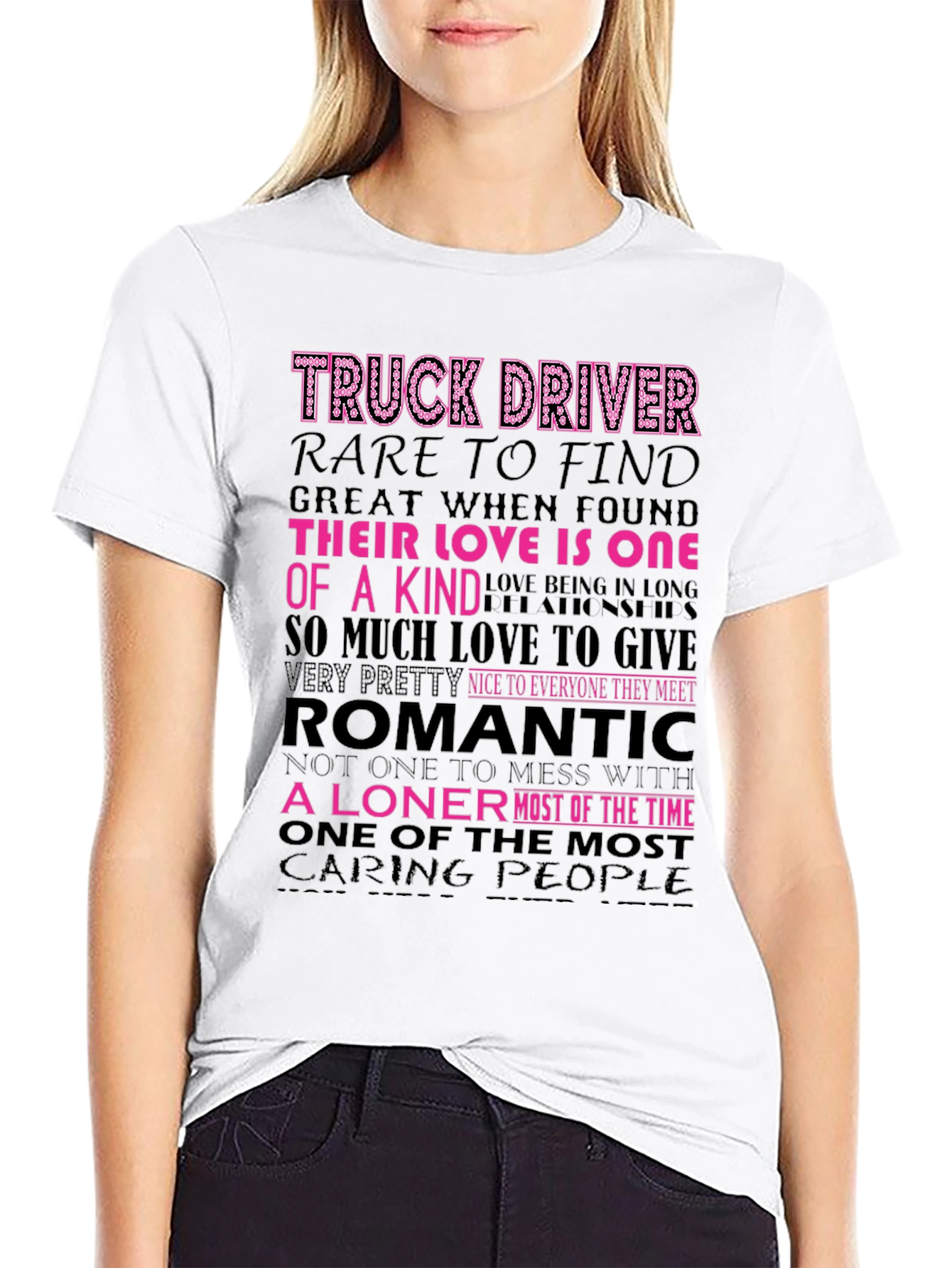 Truck Driver Graphic Tee - Romantic Loner Design