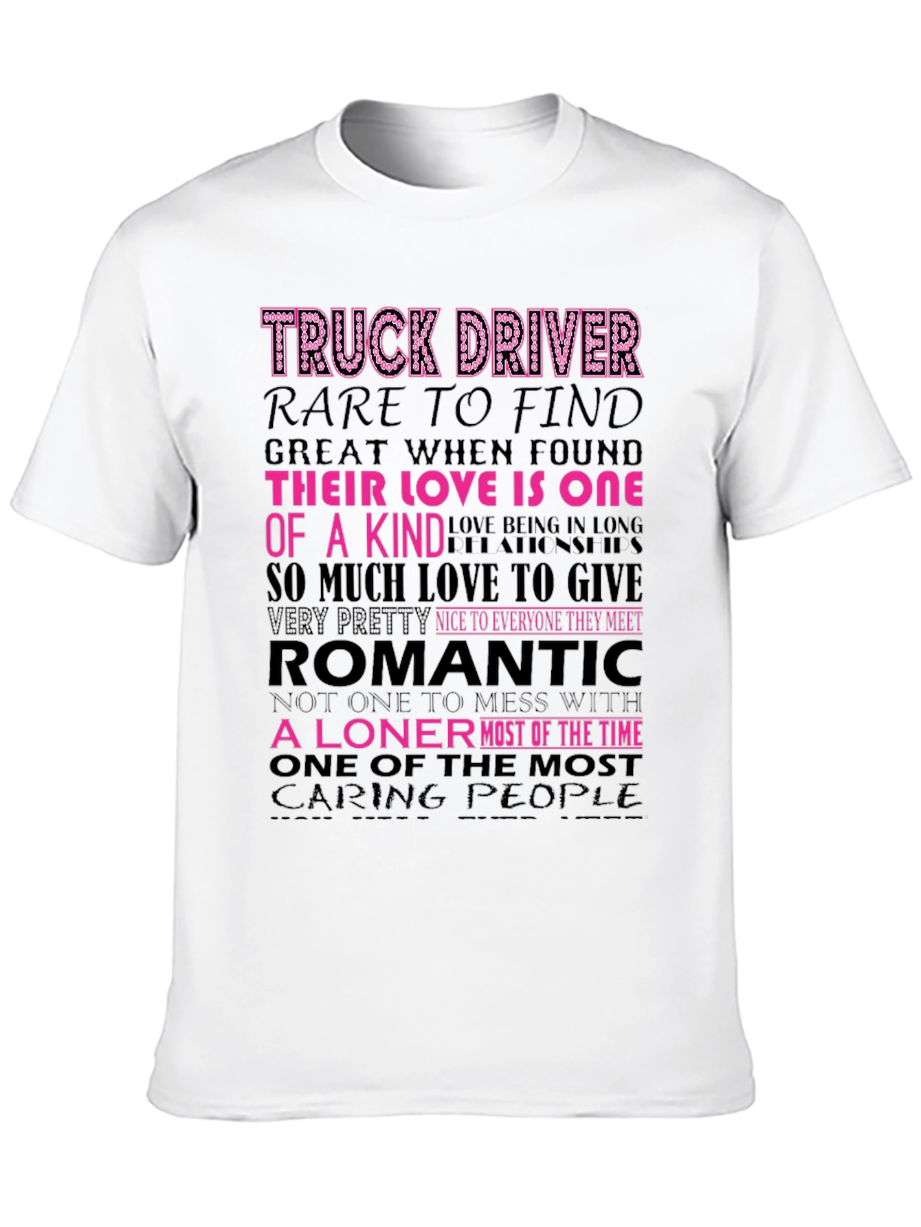 Truck Driver Graphic Tee - Romantic Loner Design