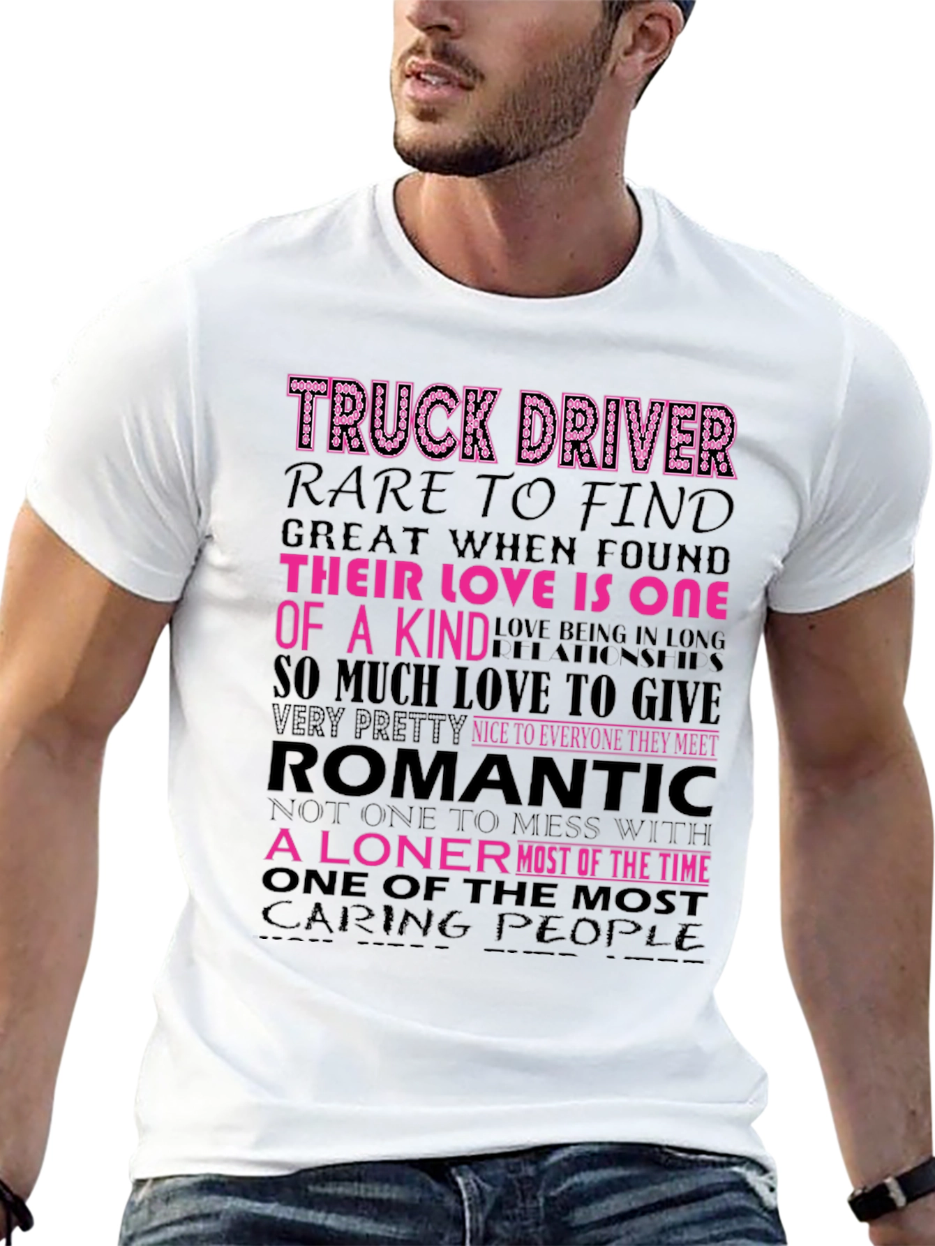 Truck Driver Graphic Tee - Romantic Loner Design