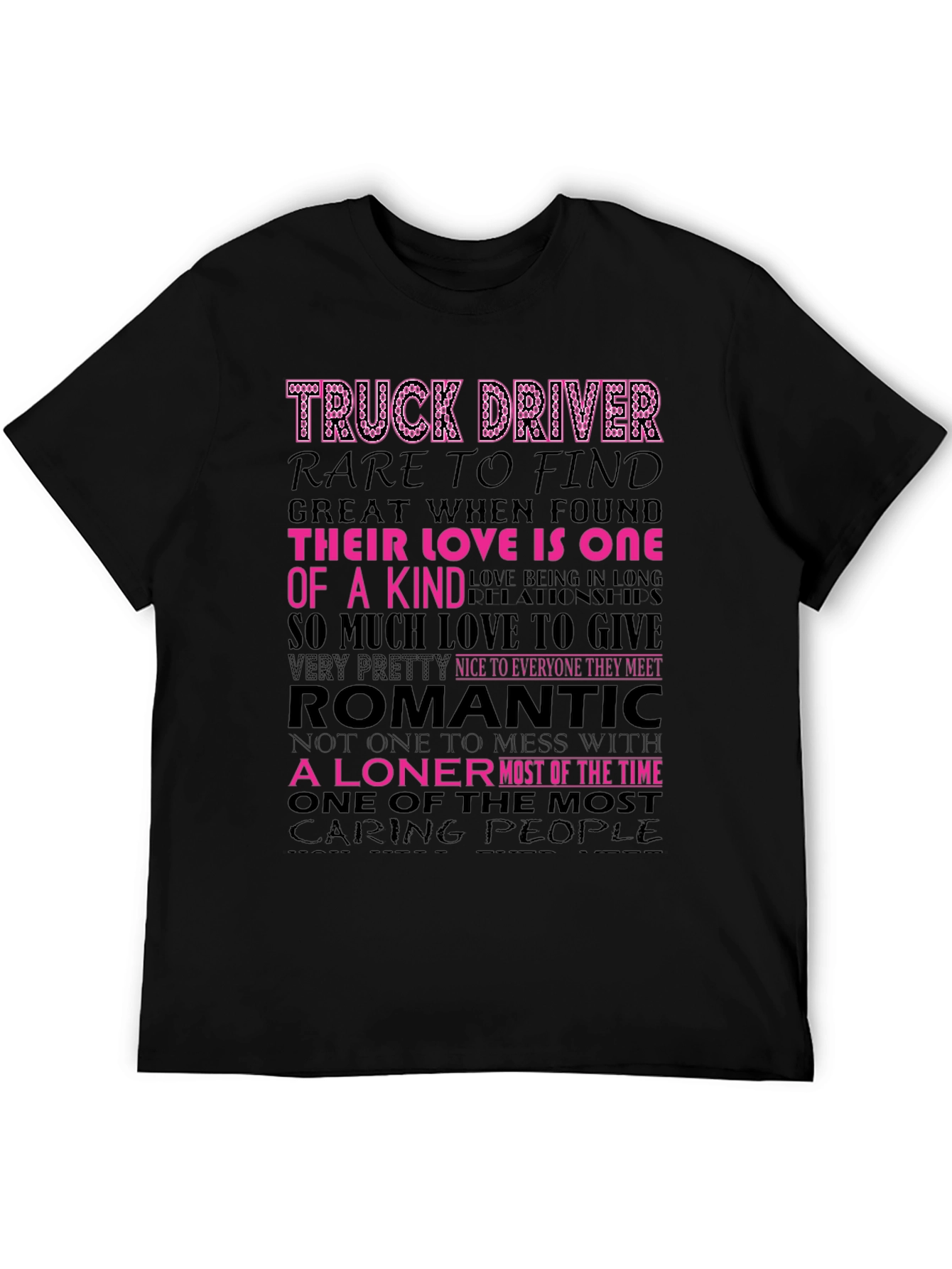 Truck Driver Graphic Tee - Romantic Loner Design