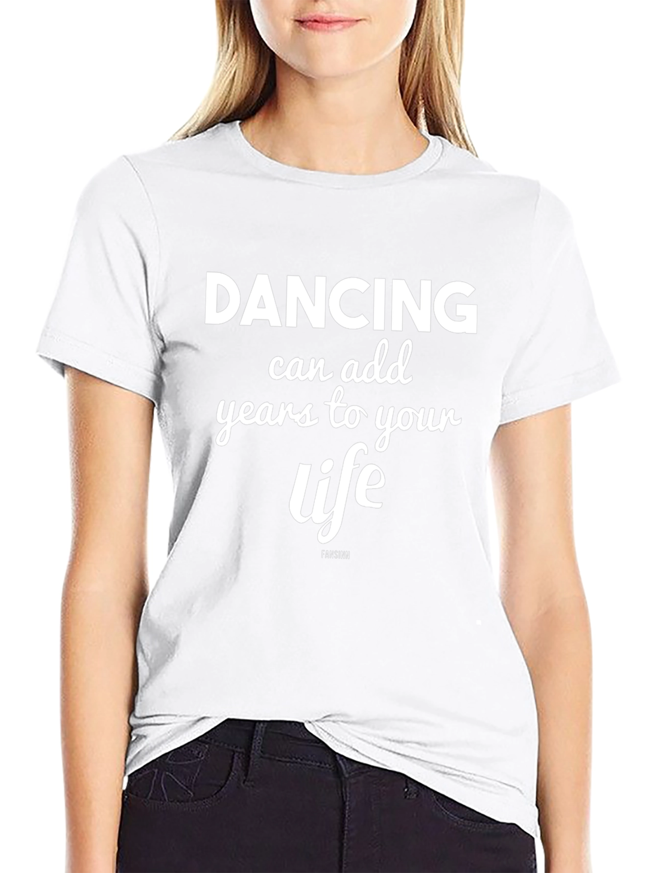 Dancing Adds Years Black Graphic Tee