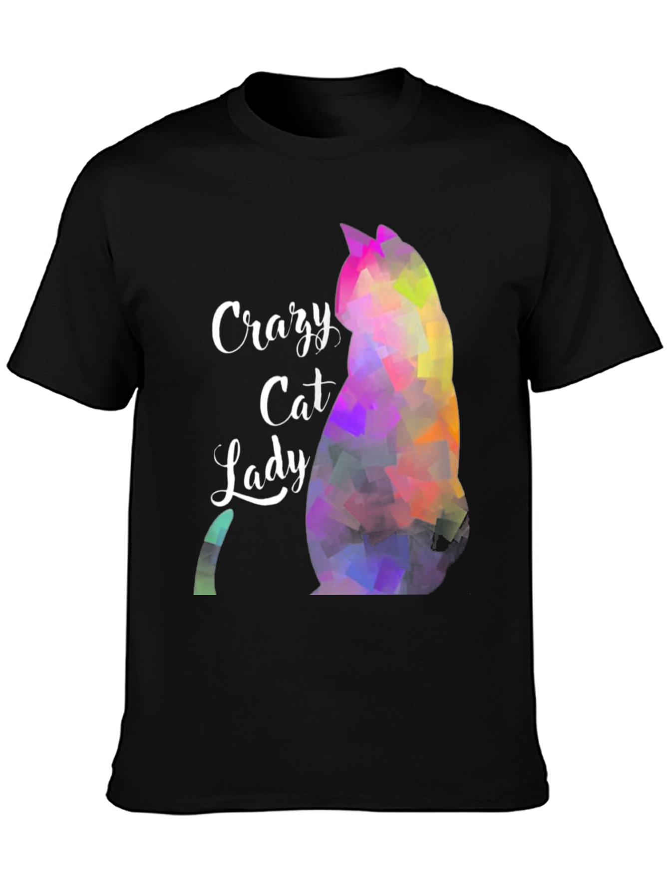 Crazy Cat Lady T-Shirt - Abstract Cat Design