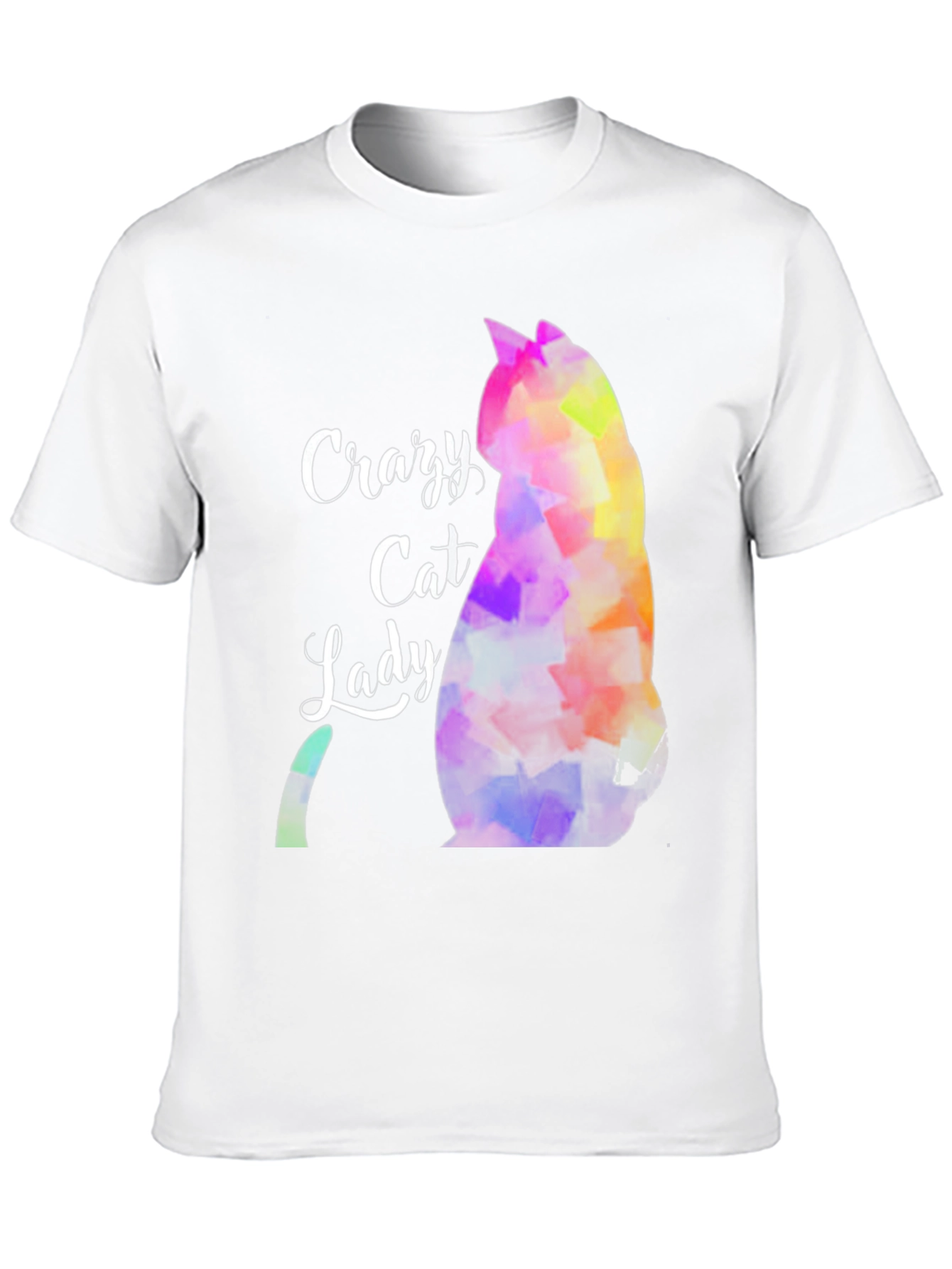 Crazy Cat Lady T-Shirt - Abstract Cat Design
