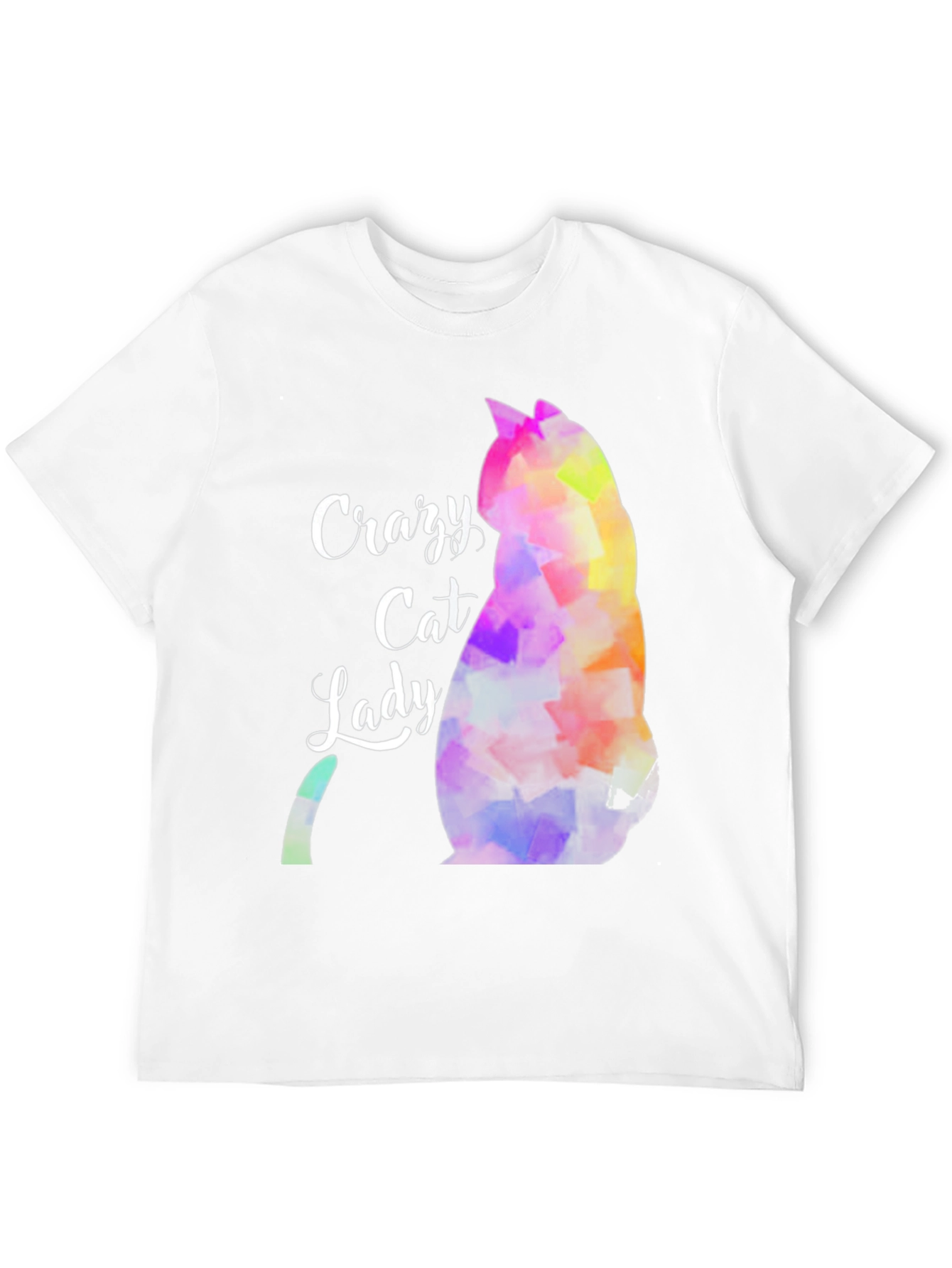 Crazy Cat Lady T-Shirt - Abstract Cat Design