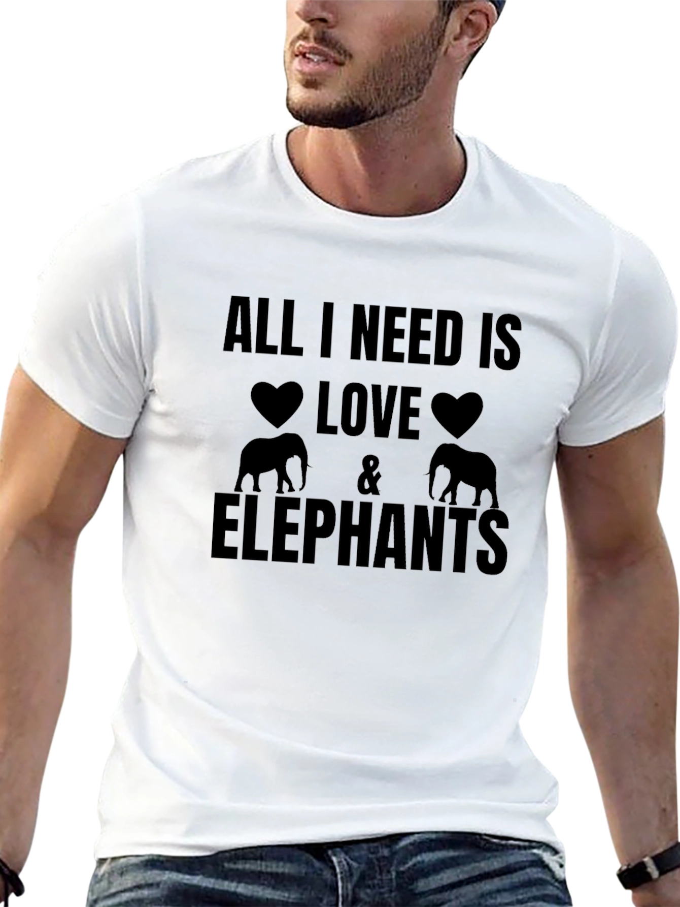 All I Need Is Love & Elephants Graphic Tee