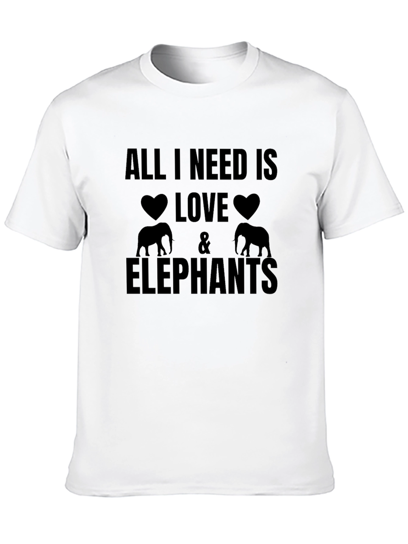 All I Need Is Love & Elephants Graphic Tee