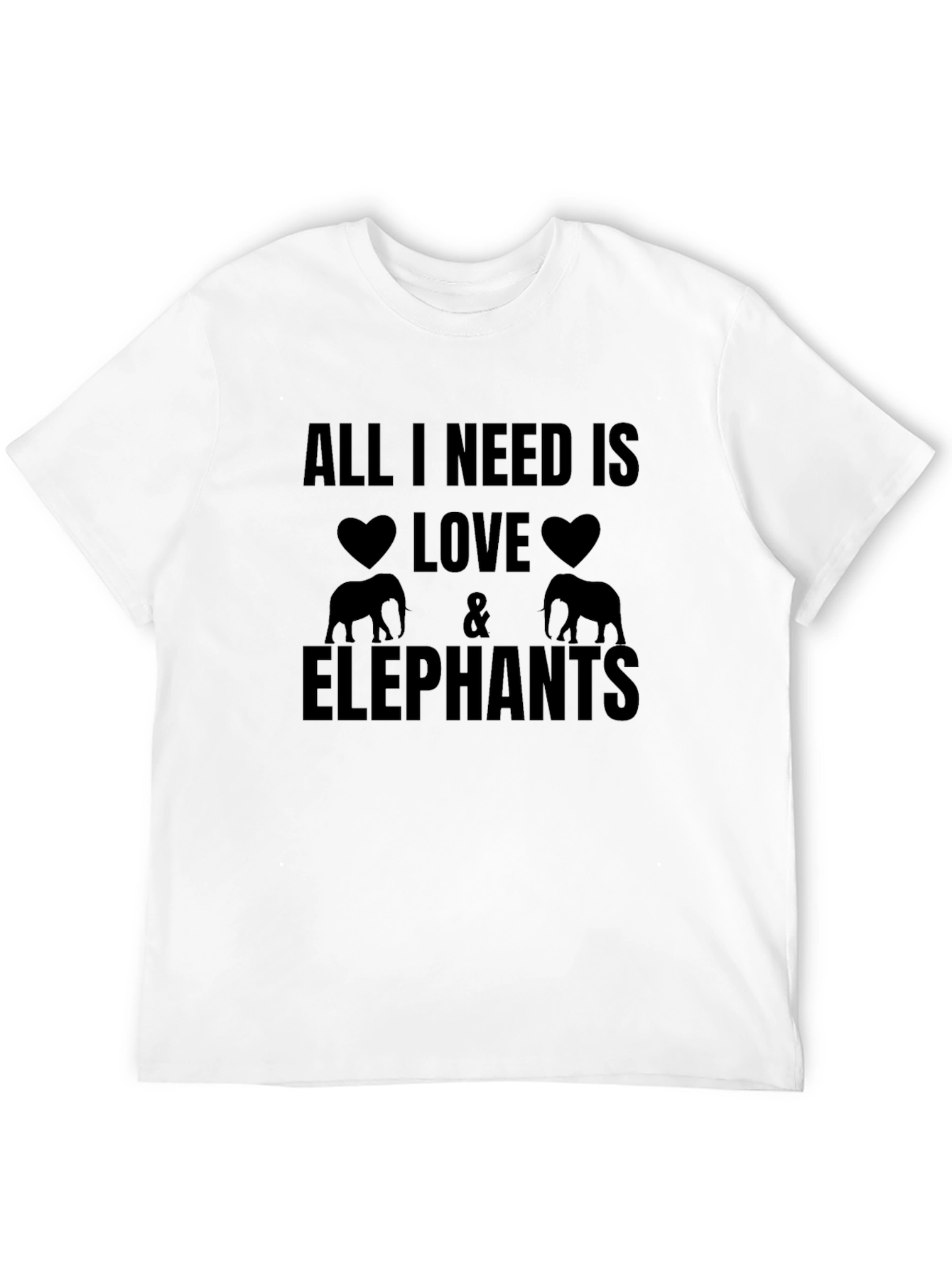 All I Need Is Love & Elephants Graphic Tee
