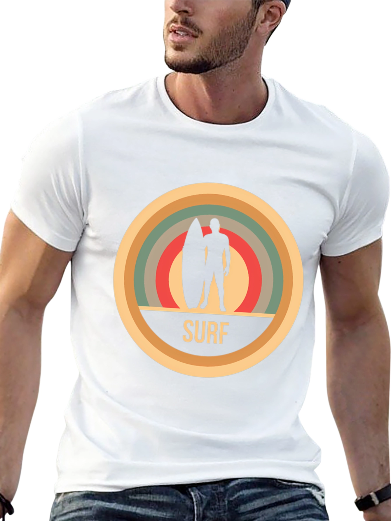 Retro Surf T-Shirt - Black Cotton Tee