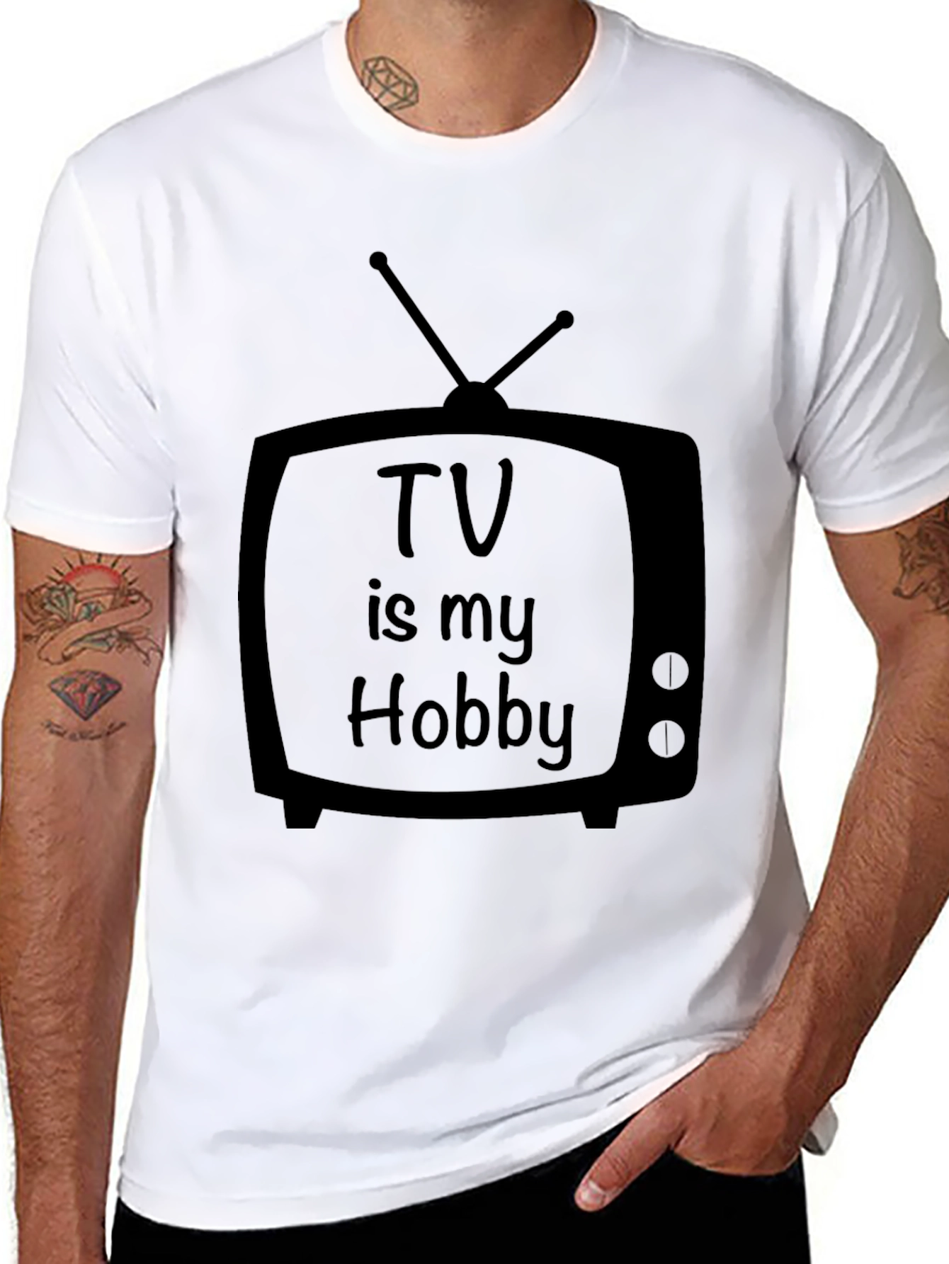 TV Is My Hobby Black T-Shirt