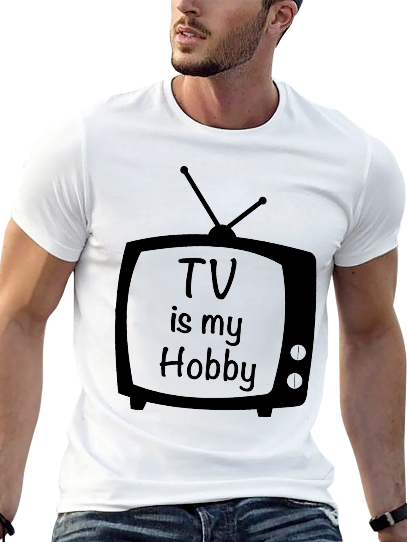 TV Is My Hobby Black T-Shirt