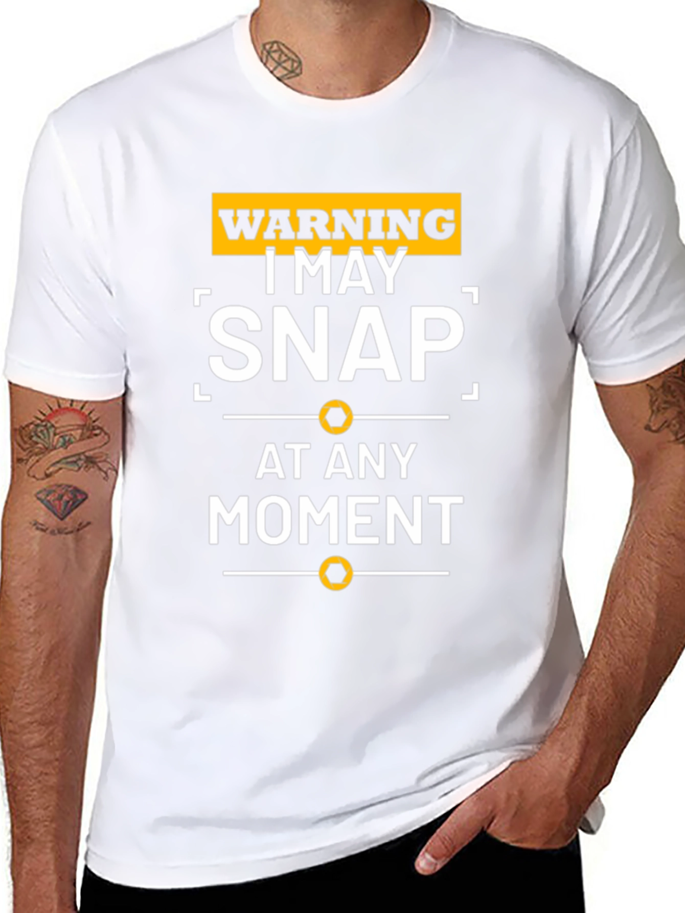 Warning Snap T-Shirt - Funny Sarcastic Graphic Tee