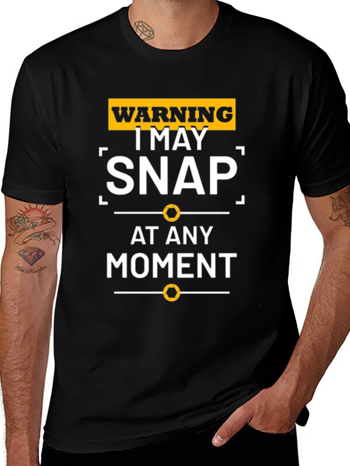 Warning Snap T-Shirt - Funny Sarcastic Graphic Tee