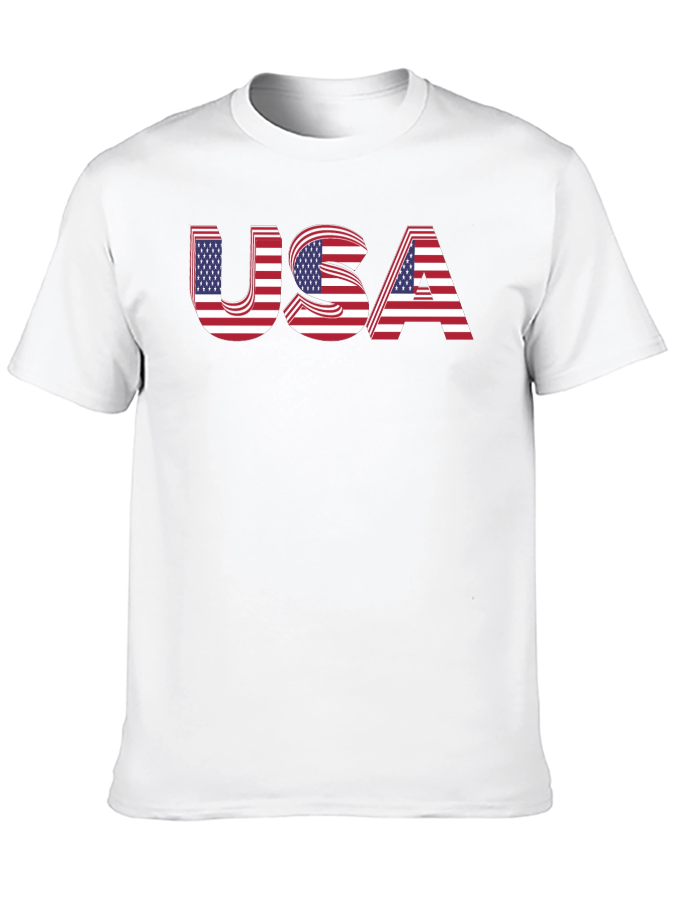 USA Flag Graphic Black T-Shirt