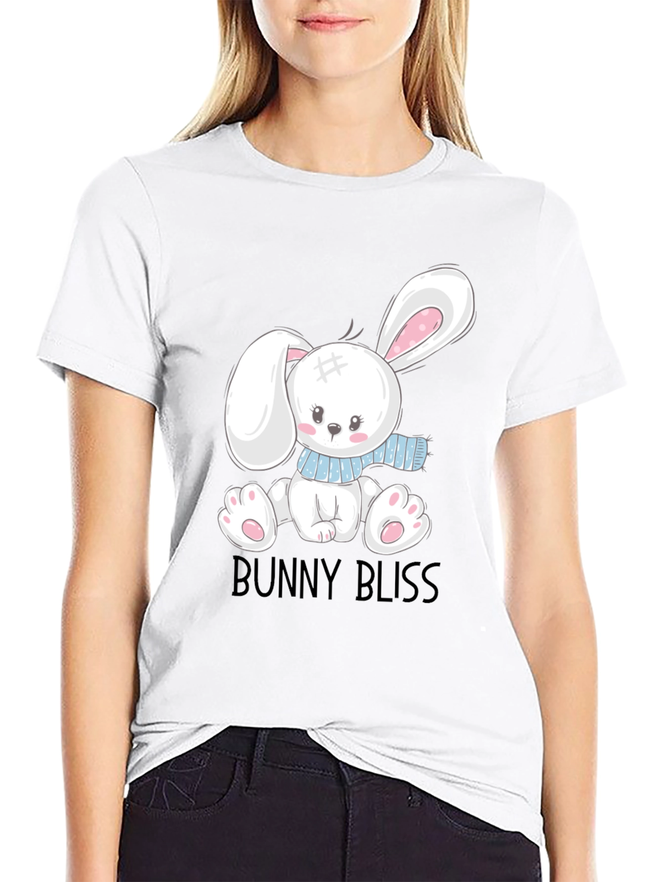 Bunny Bliss T-Shirt - Cute Cartoon Graphic Tee