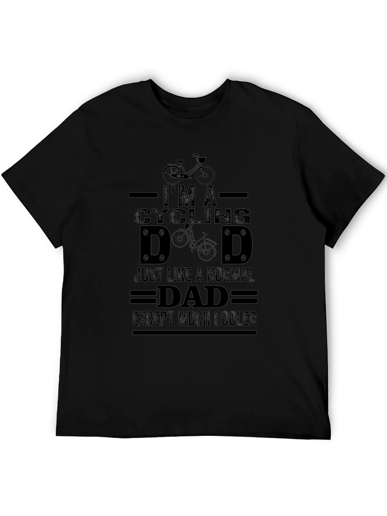 Cool Cycling Dad Black T-Shirt