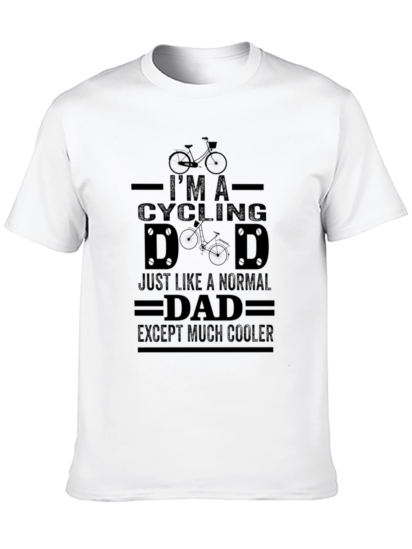 Cool Cycling Dad Black T-Shirt