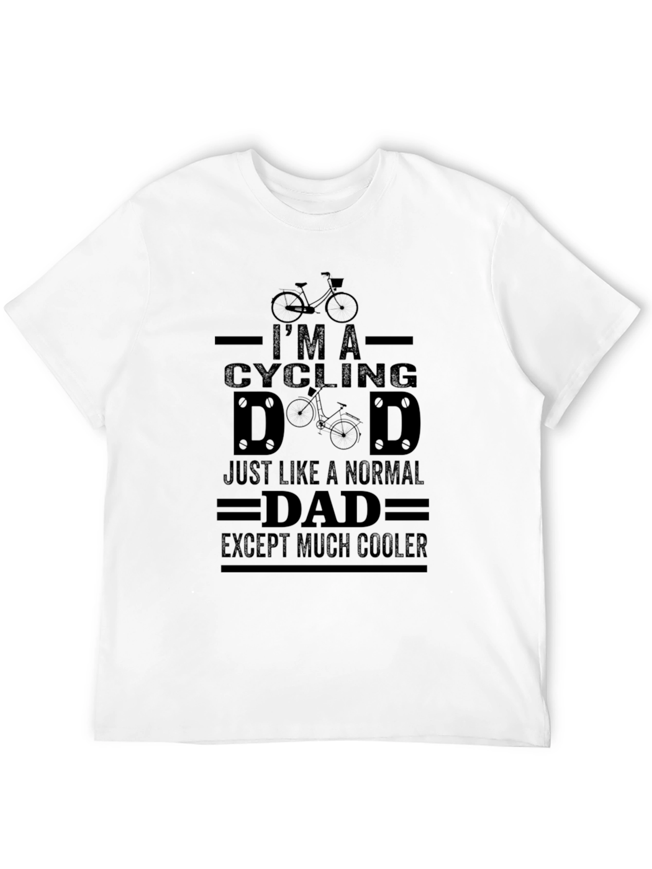 Cool Cycling Dad Black T-Shirt