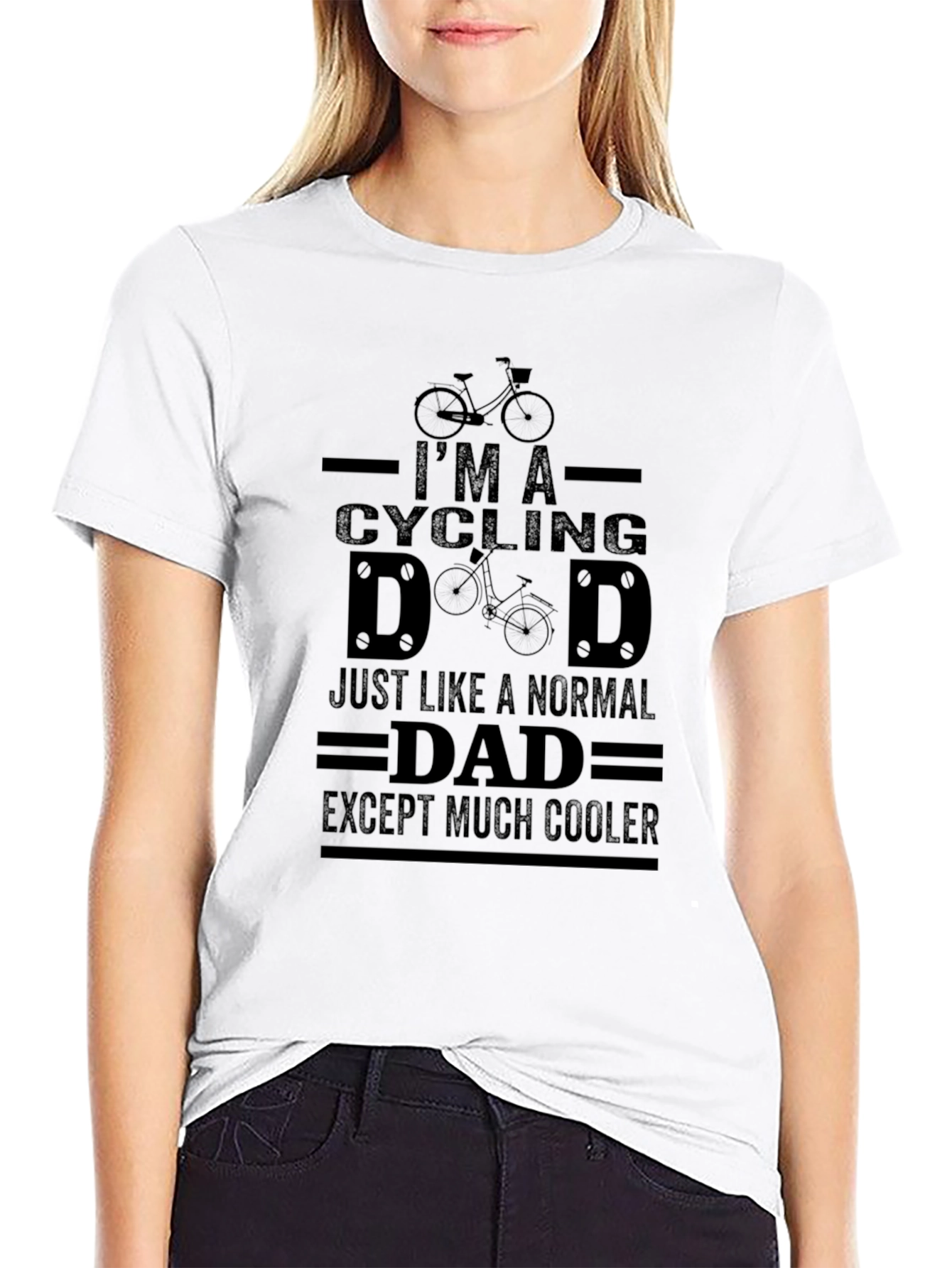 Cool Cycling Dad Black T-Shirt