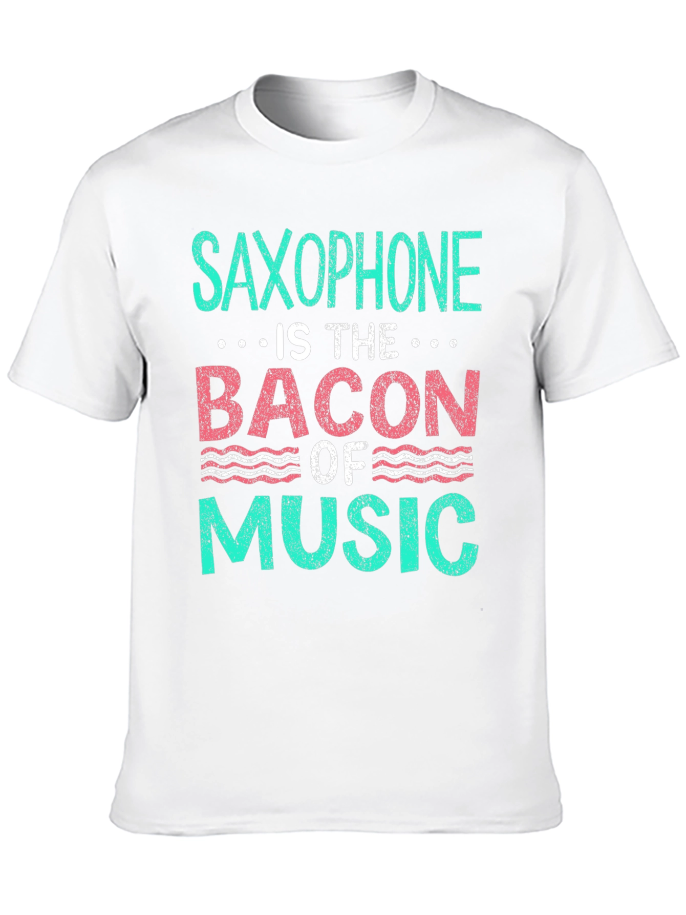 Saxophone Bacon of Music T-Shirt - Musician Funny Tee