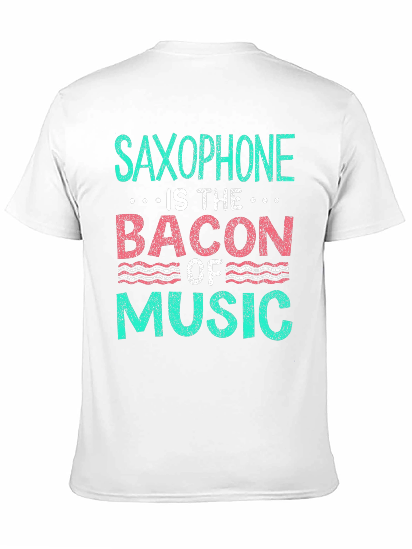 Saxophone Bacon of Music T-Shirt - Musician Funny Tee