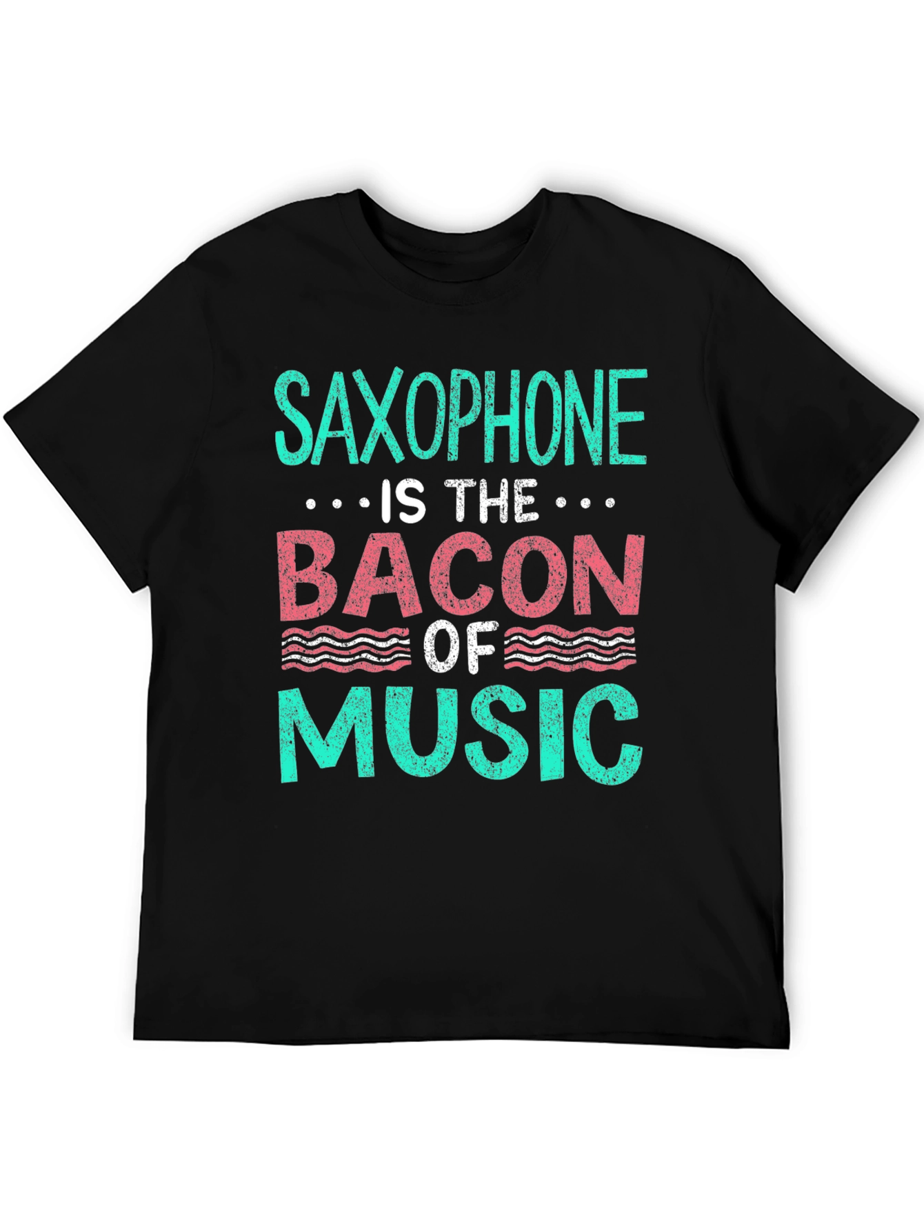 Saxophone Bacon of Music T-Shirt - Musician Funny Tee