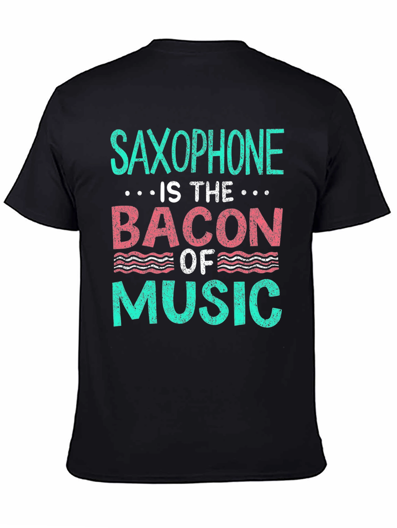 Saxophone Bacon of Music T-Shirt - Musician Funny Tee