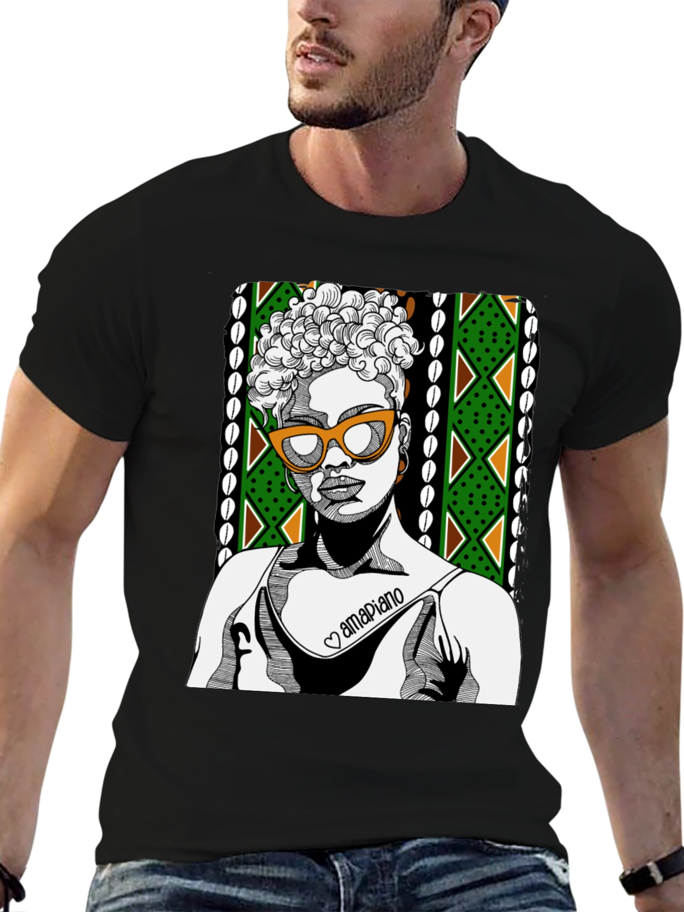 Stylish Graphic T-Shirt - Amapiano Design