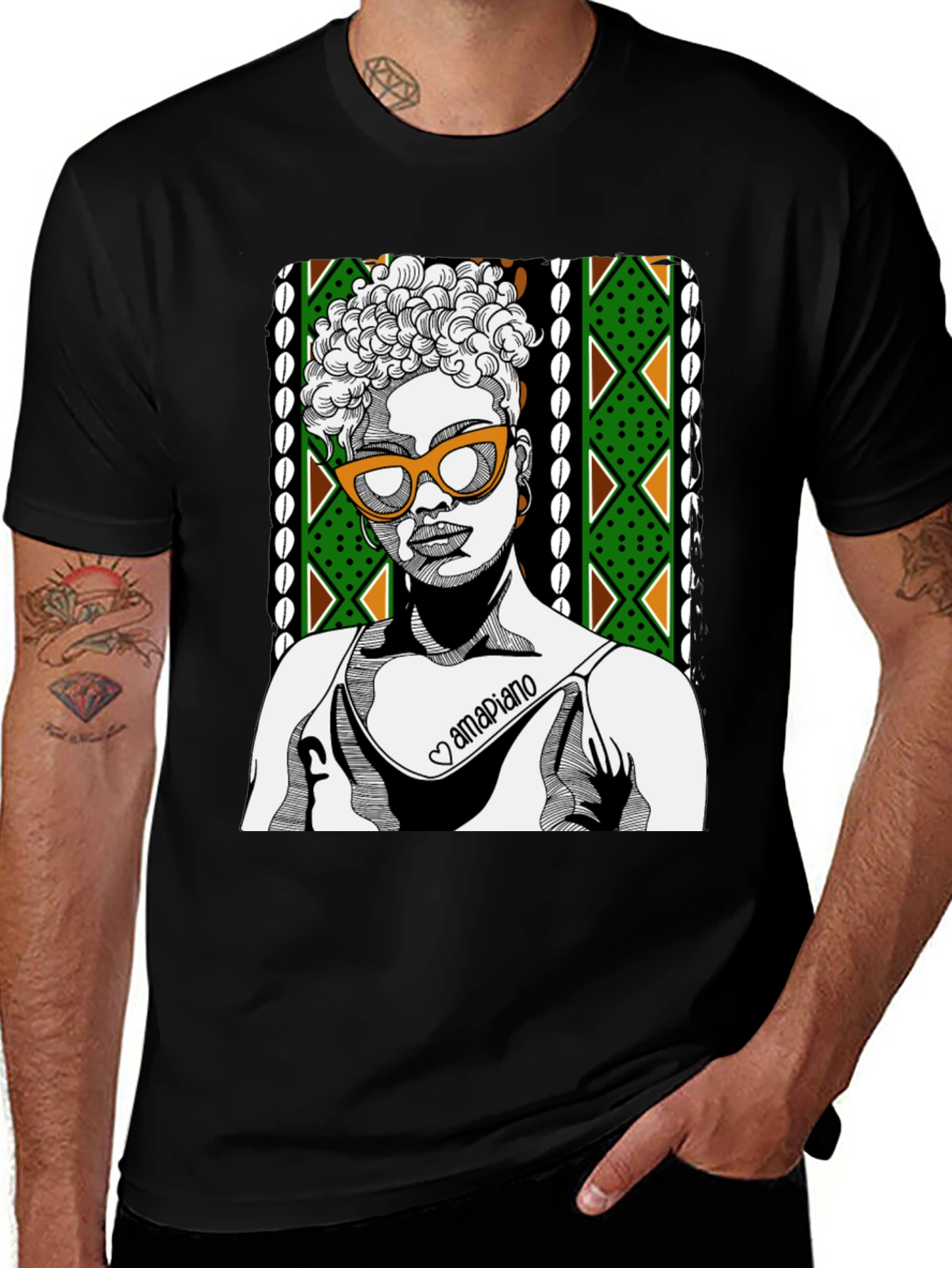 Stylish Graphic T-Shirt - Amapiano Design