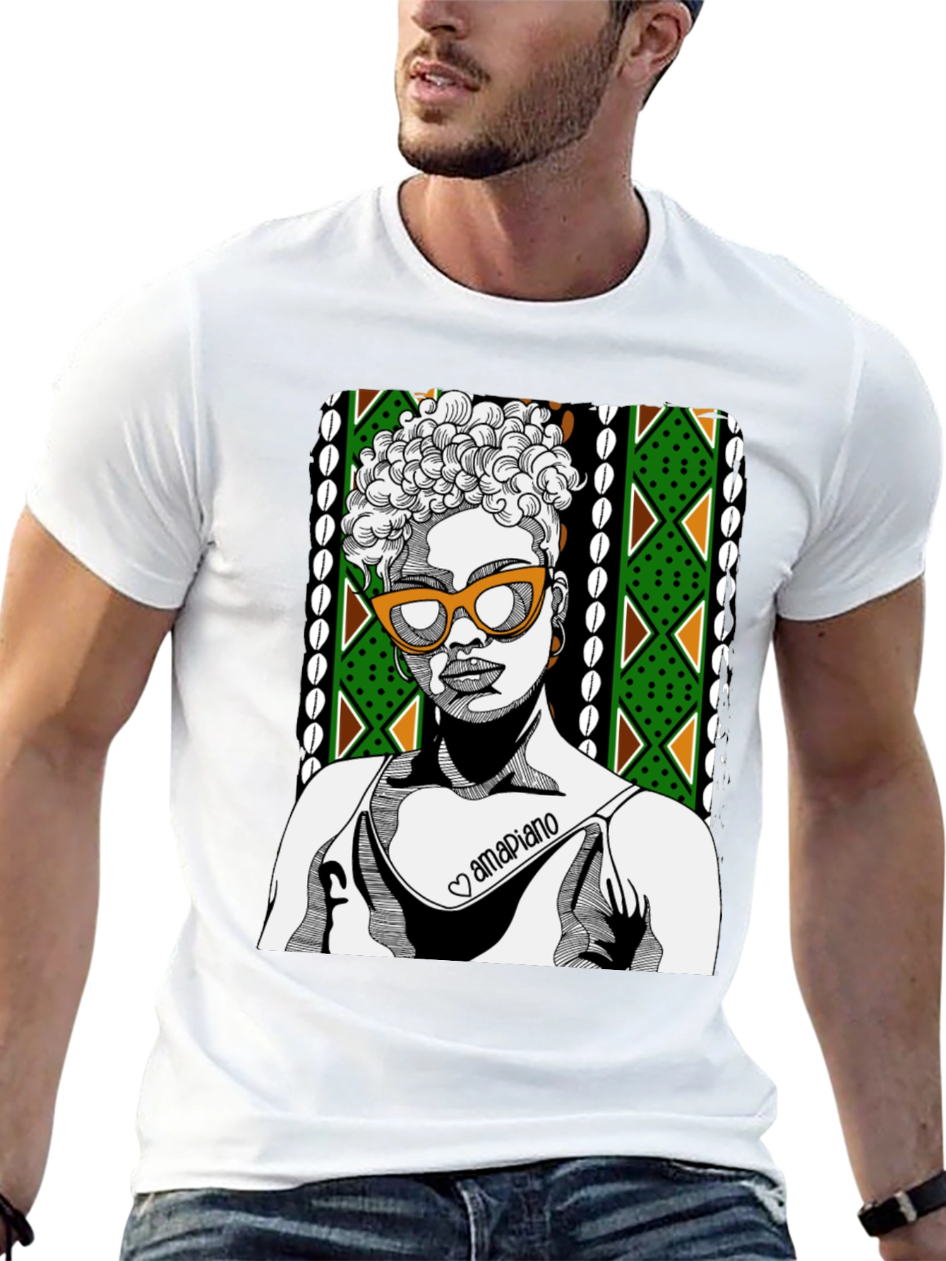 Stylish Graphic T-Shirt - Amapiano Design
