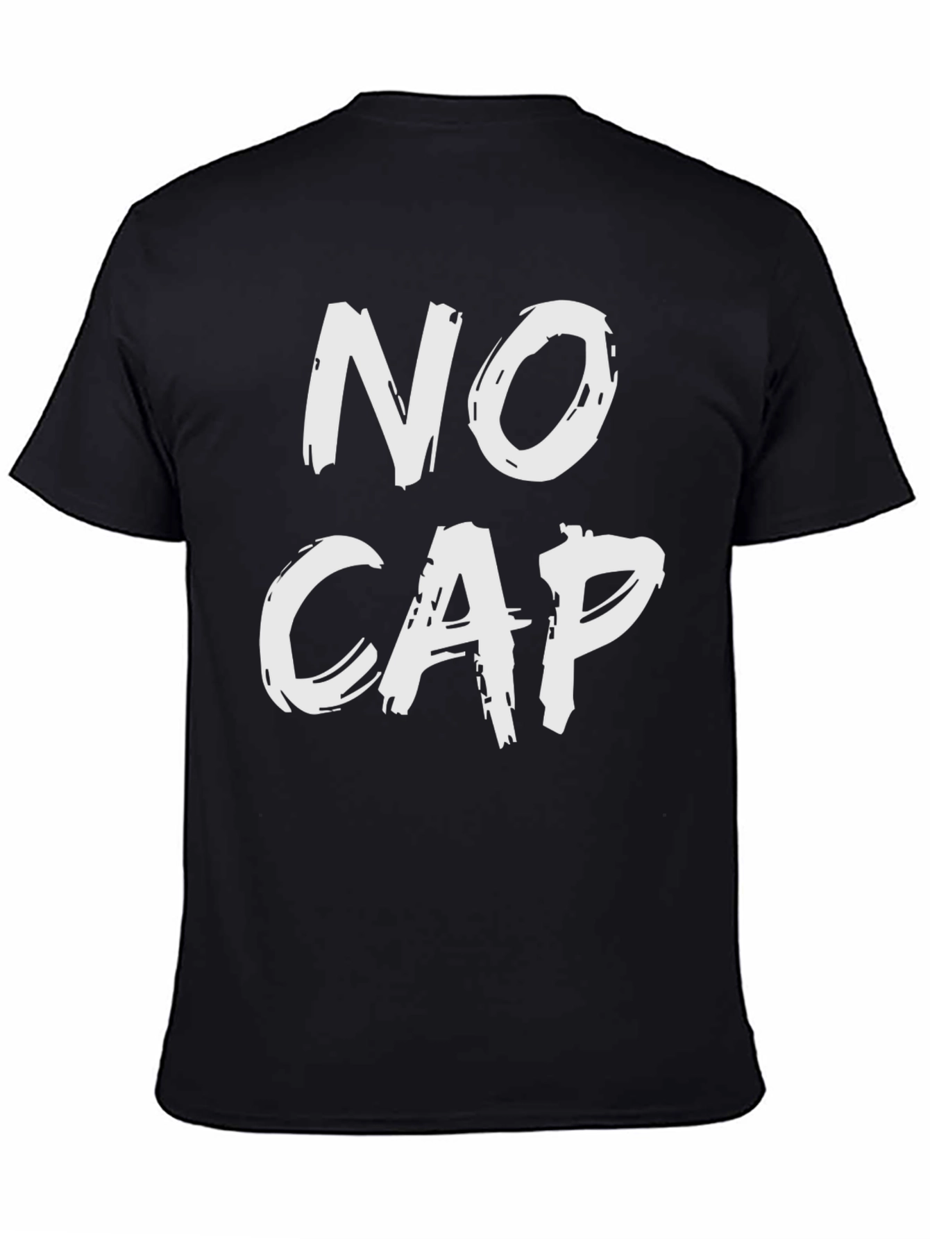 No Cap Black Graphic Tee - Statement T-Shirt