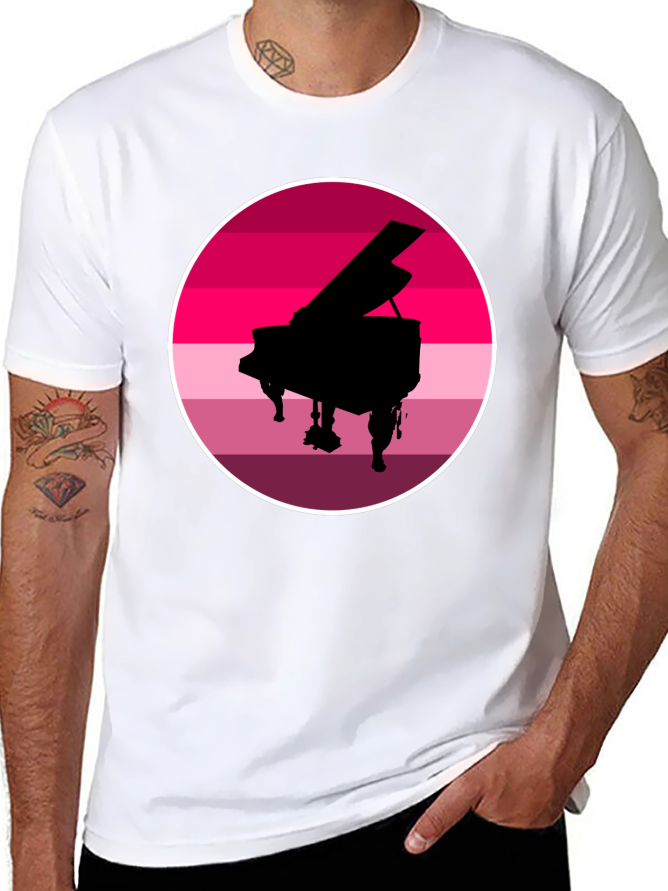 Piano Sunset Graphic Tee