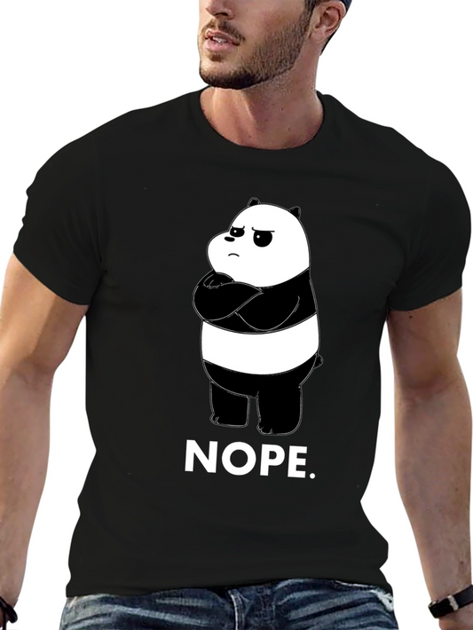 Nope Panda Graphic T-Shirt