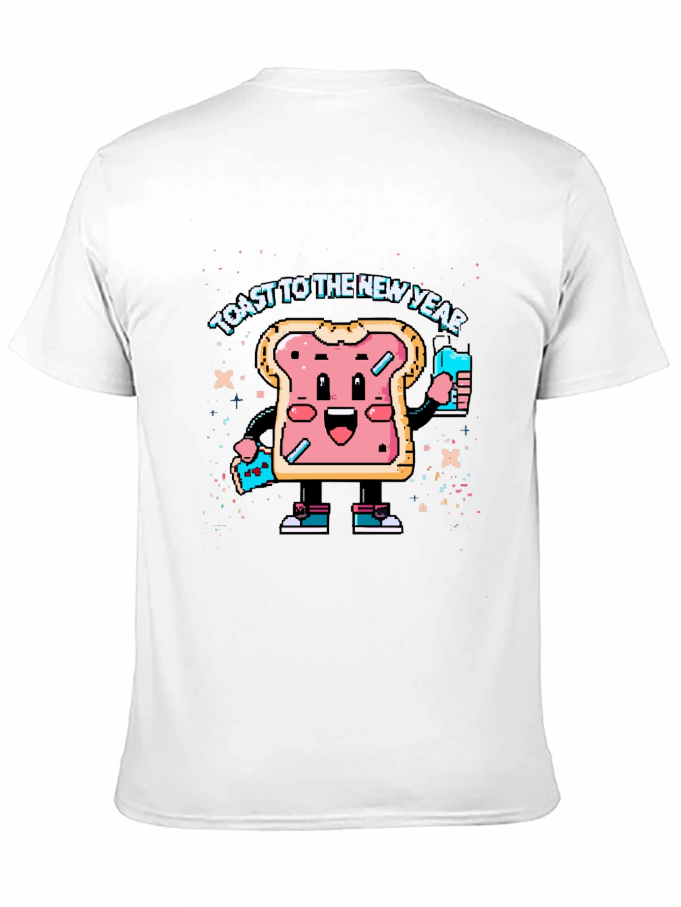 Toast to the New Year Graphic Black T-Shirt
