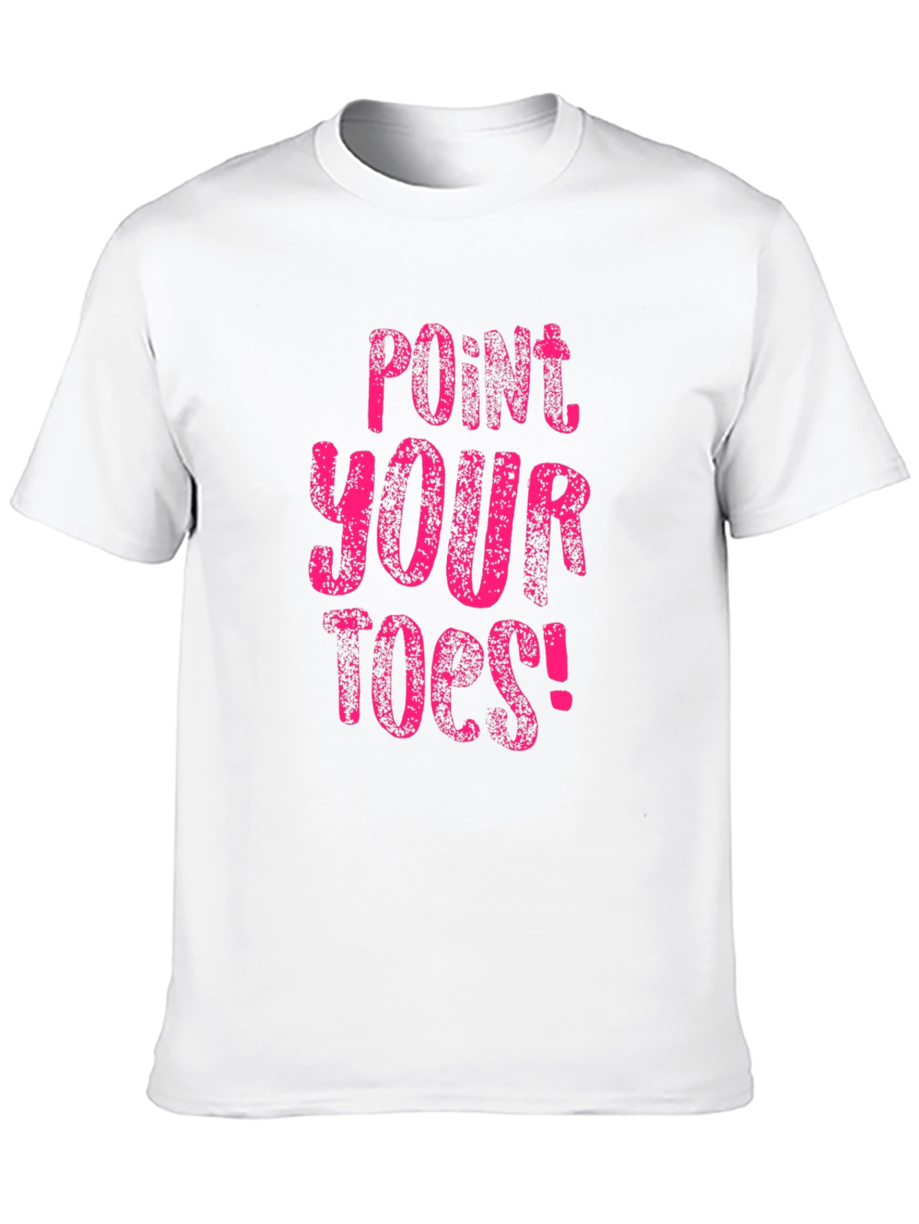 Point Your Toes! Black Cotton T-Shirt