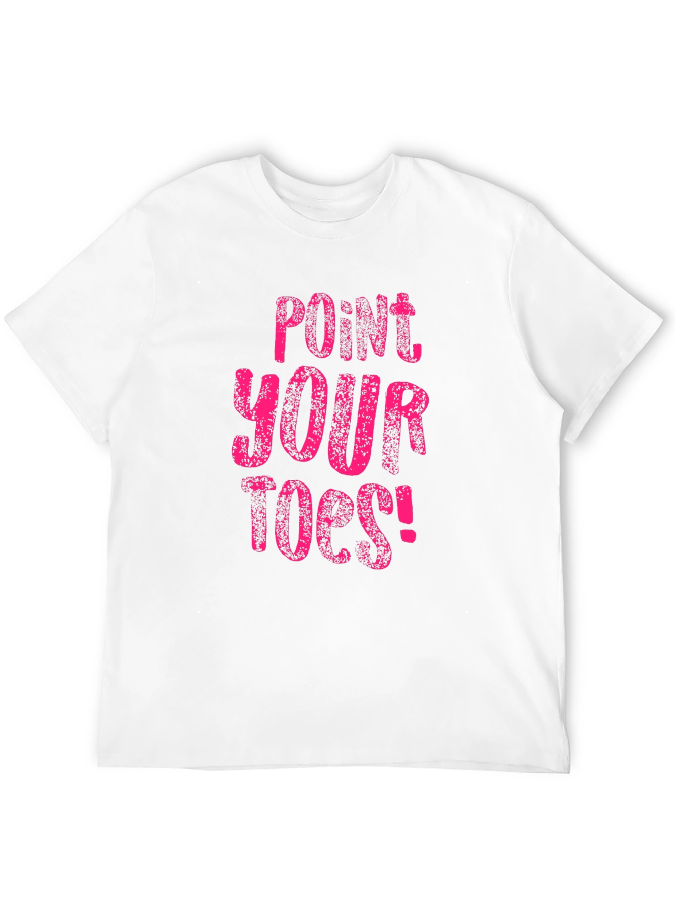 Point Your Toes! Black Cotton T-Shirt