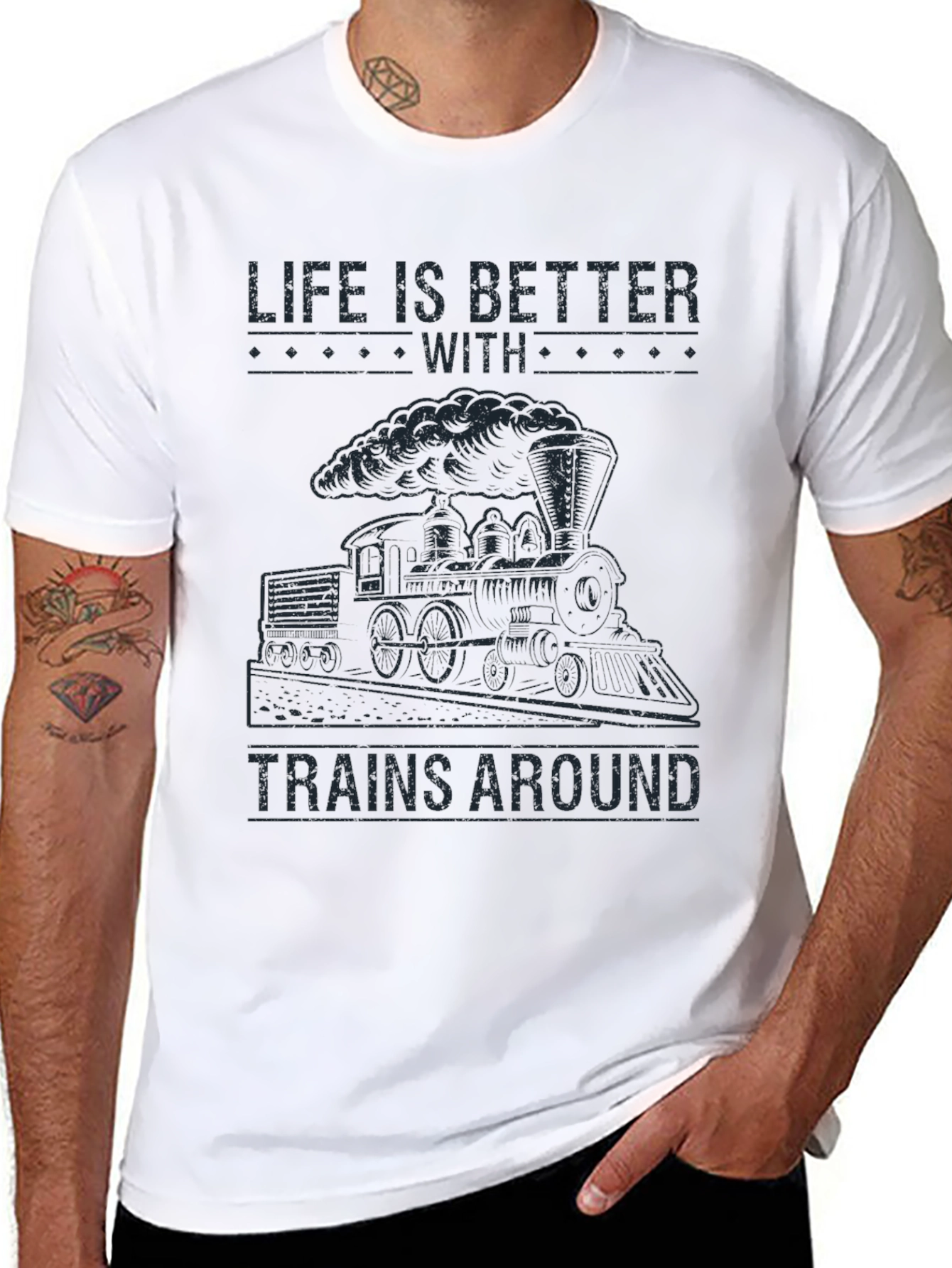 Life is Better With Trains Around T-Shirt