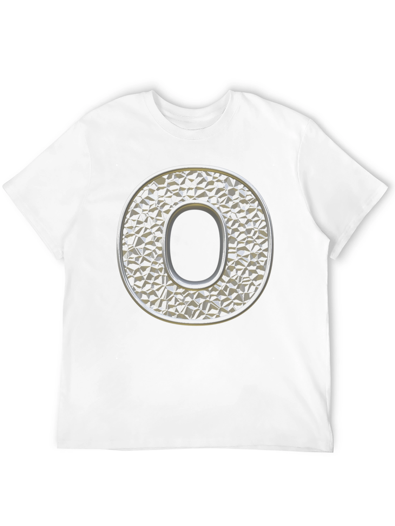 Letter O Graphic Tee - Stylish Mens Black T-Shirt