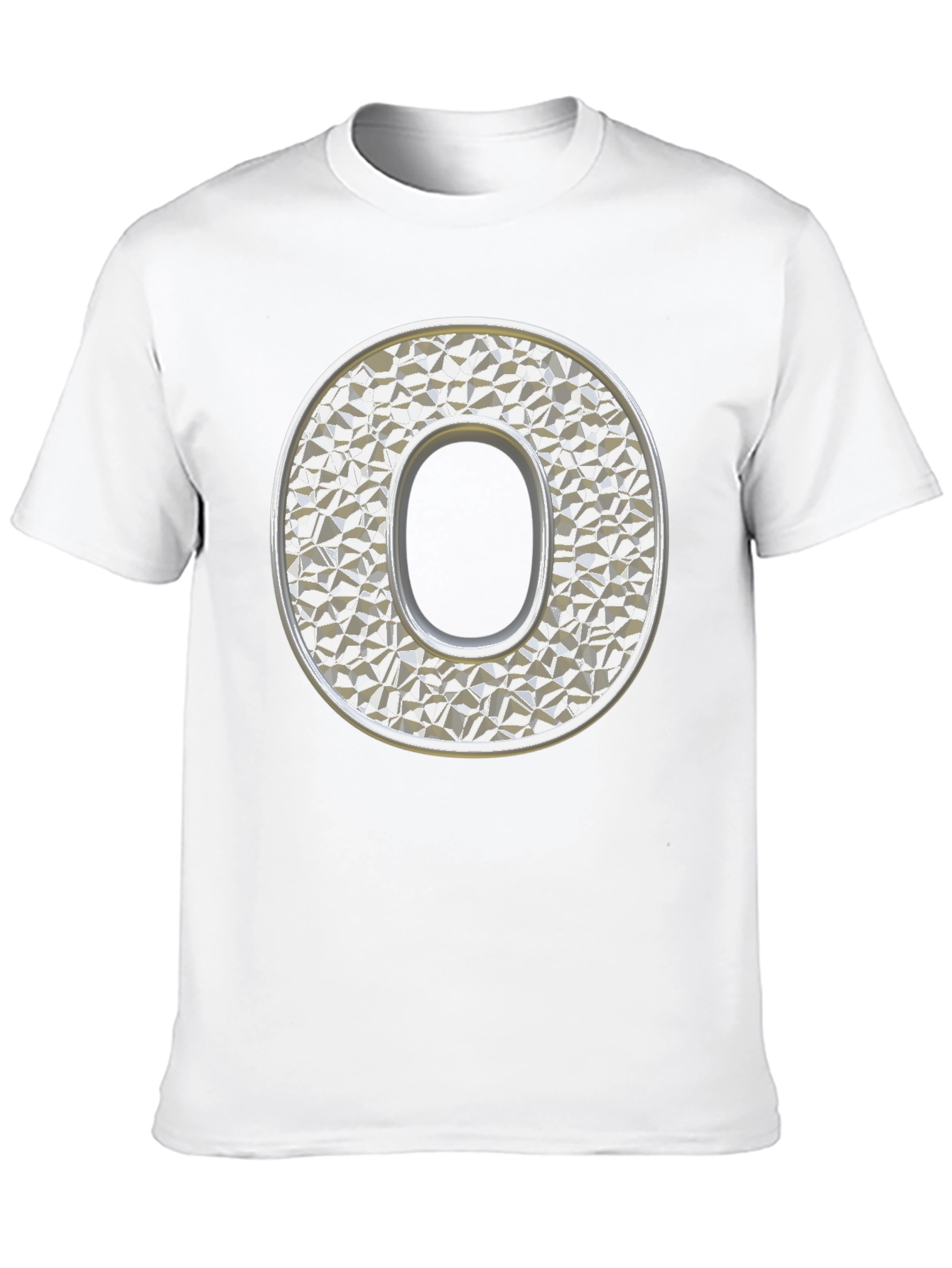 Letter O Graphic Tee - Stylish Mens Black T-Shirt