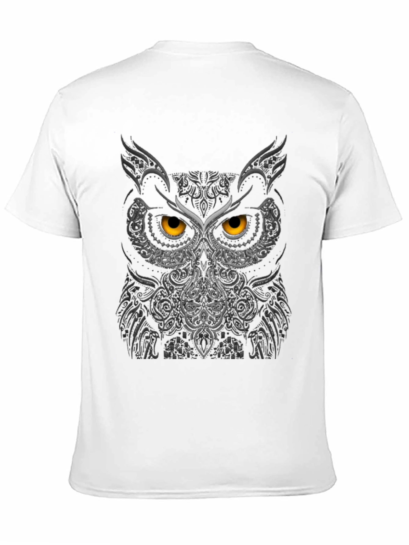 Owl Face Graphic Tee - Black