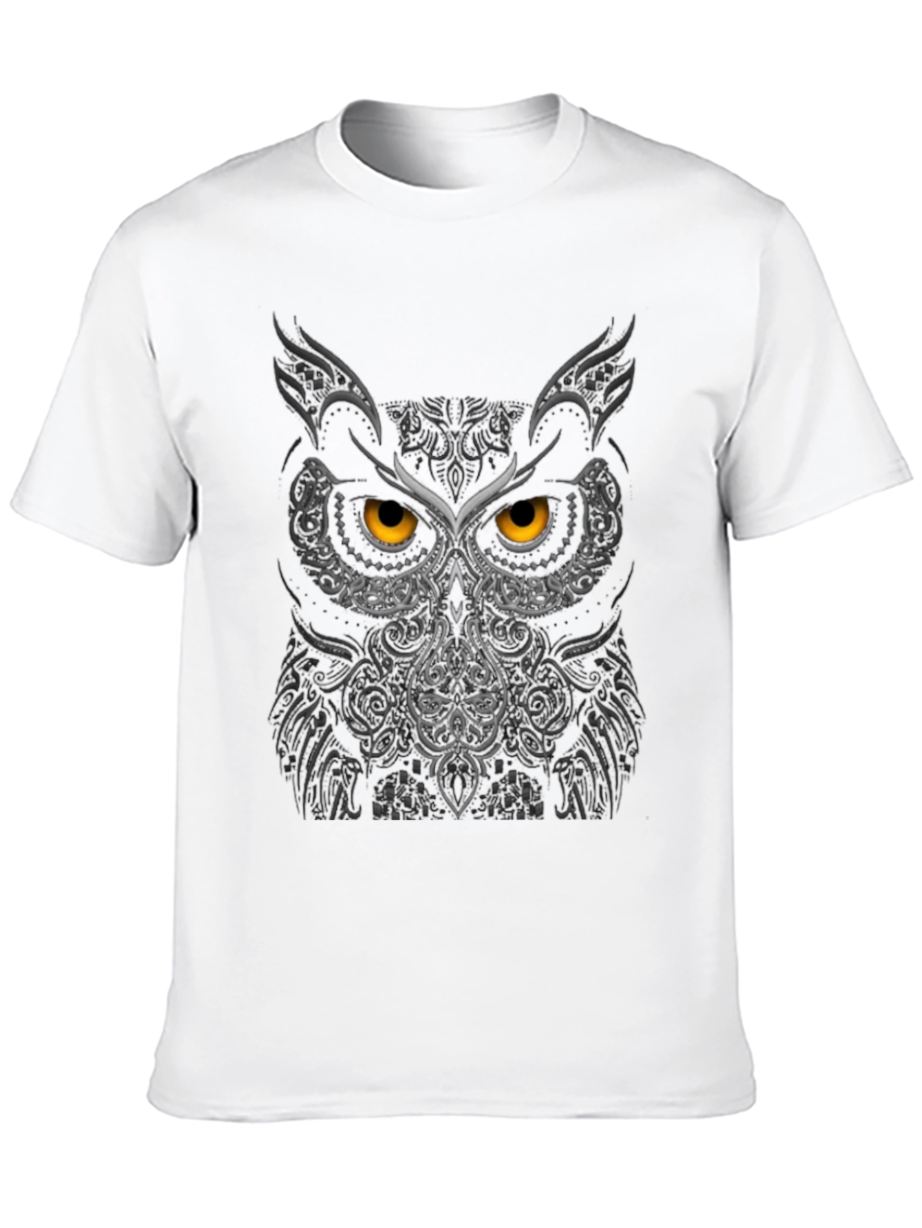 Owl Face Graphic Tee - Black